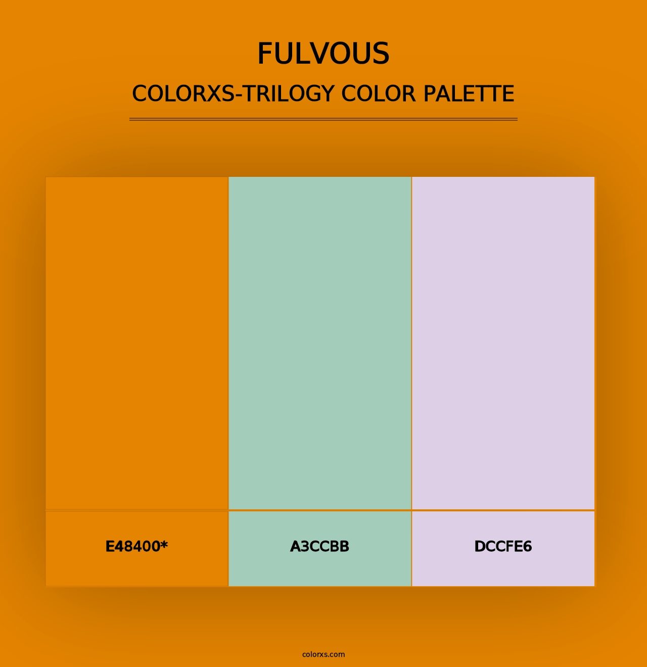 Fulvous - Colorxs Trilogy Palette