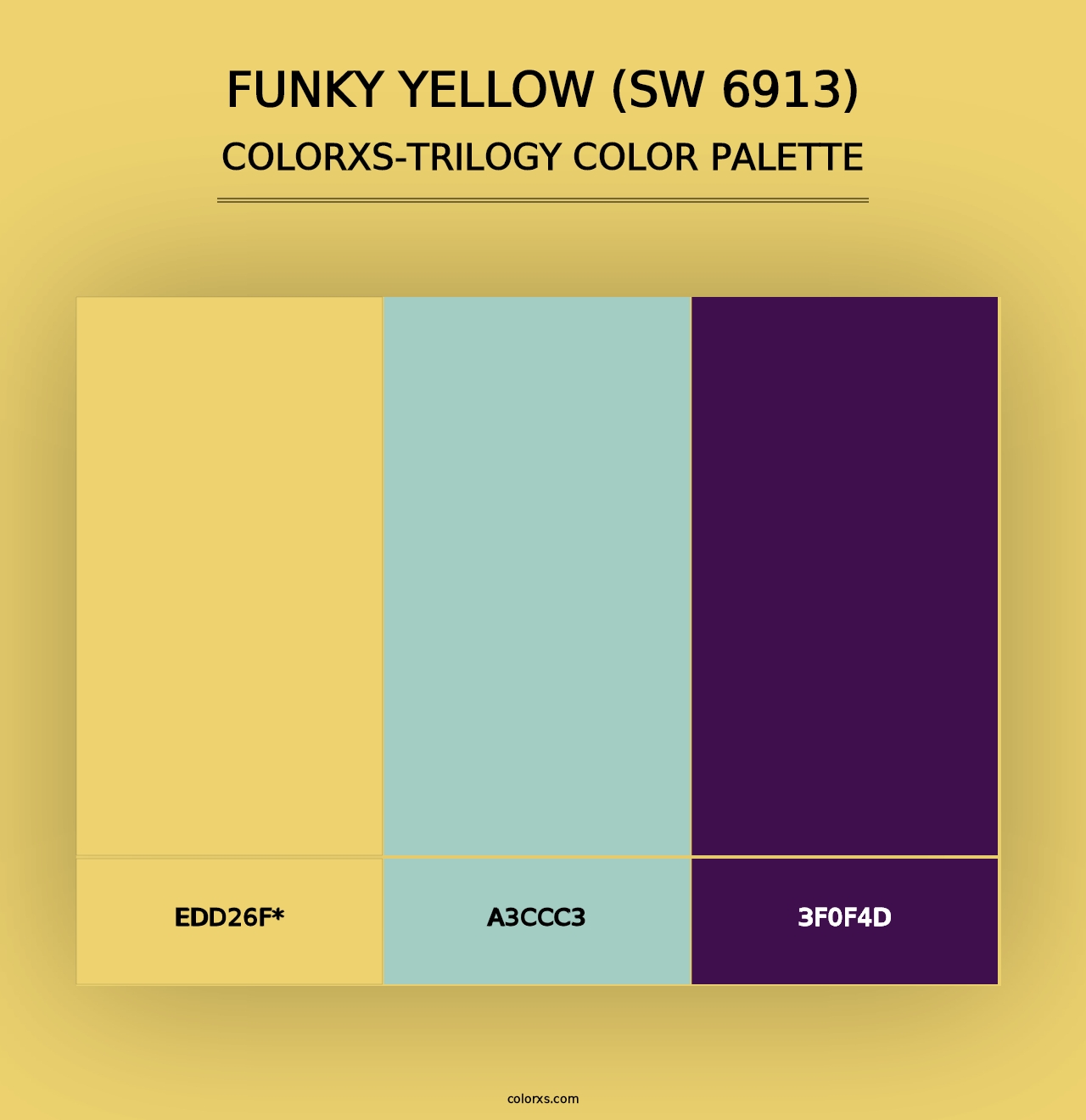 Funky Yellow (SW 6913) - Colorxs Trilogy Palette