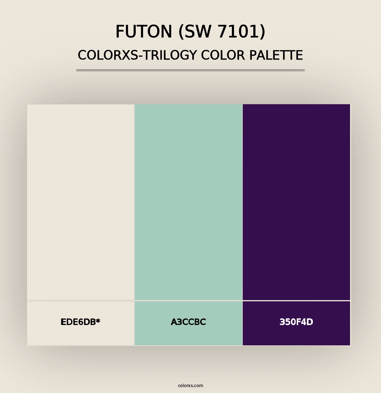 Futon (SW 7101) - Colorxs Trilogy Palette