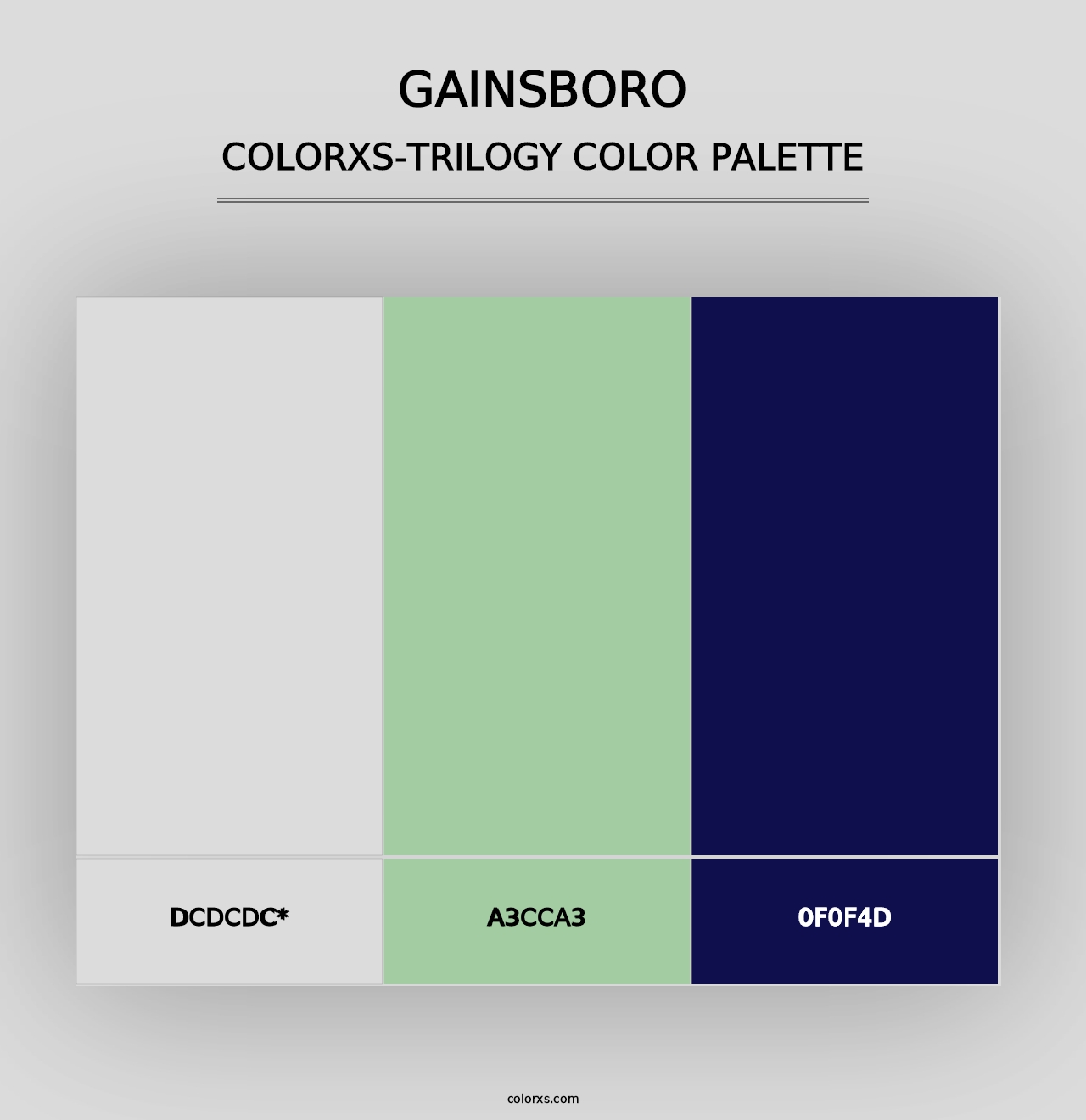 Gainsboro - Colorxs Trilogy Palette