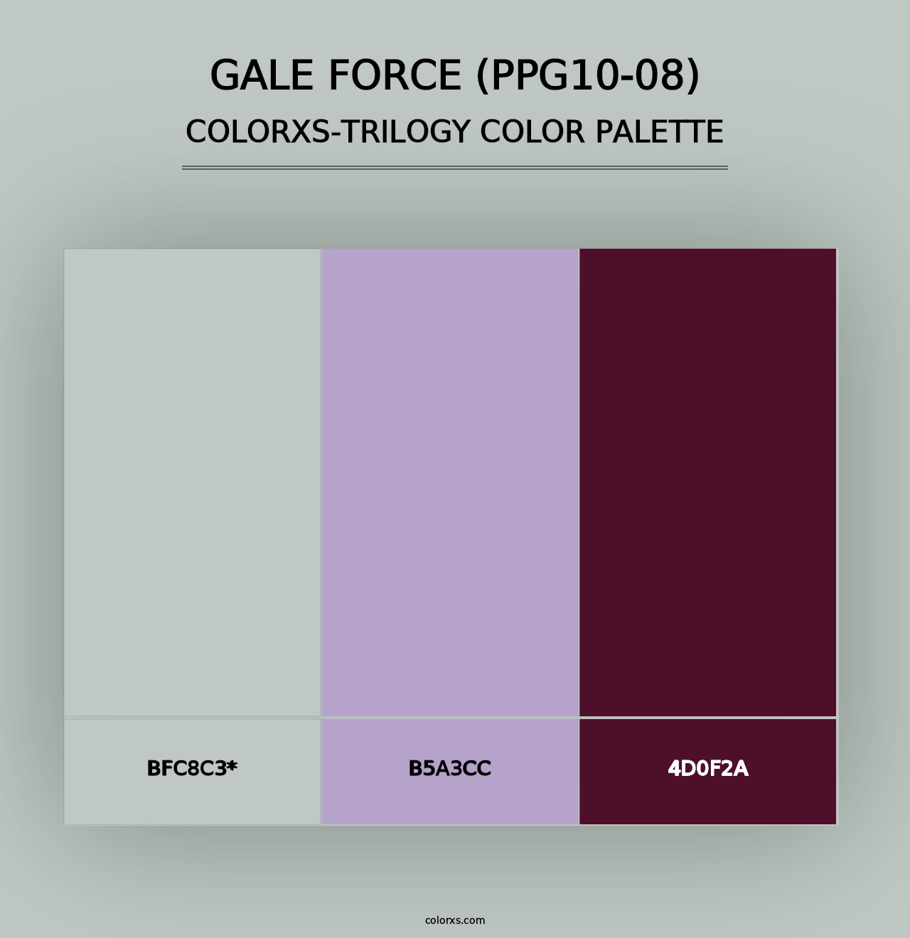 Gale Force (PPG10-08) - Colorxs Trilogy Palette