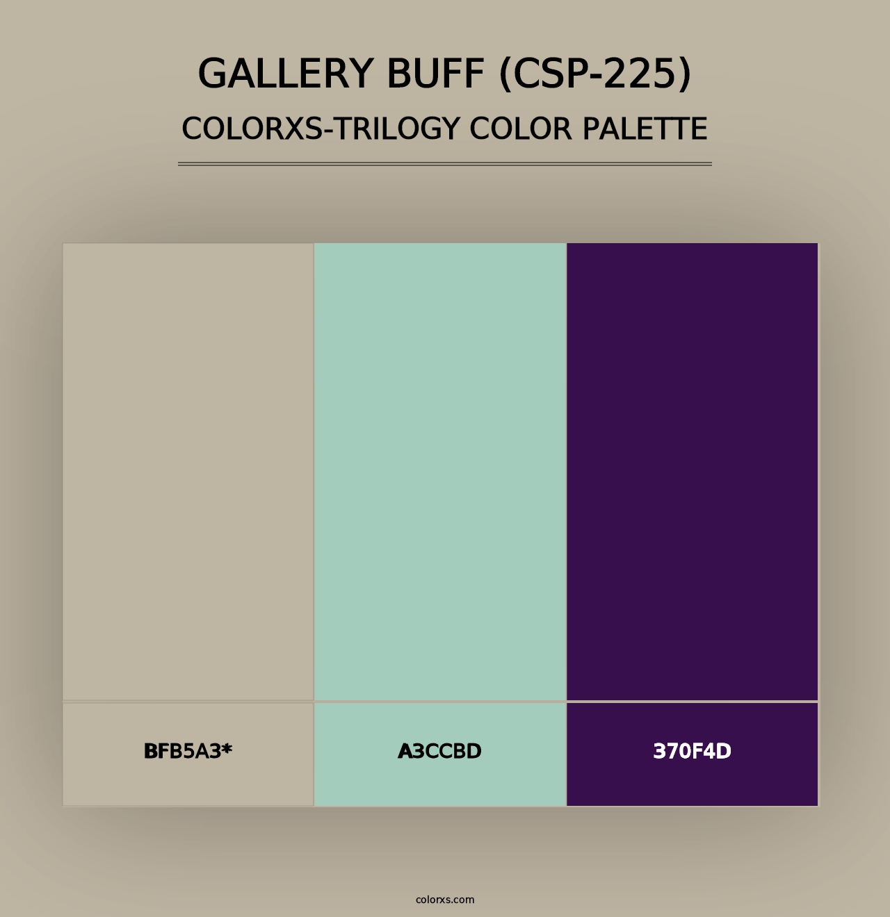 Gallery Buff (CSP-225) - Colorxs Trilogy Palette