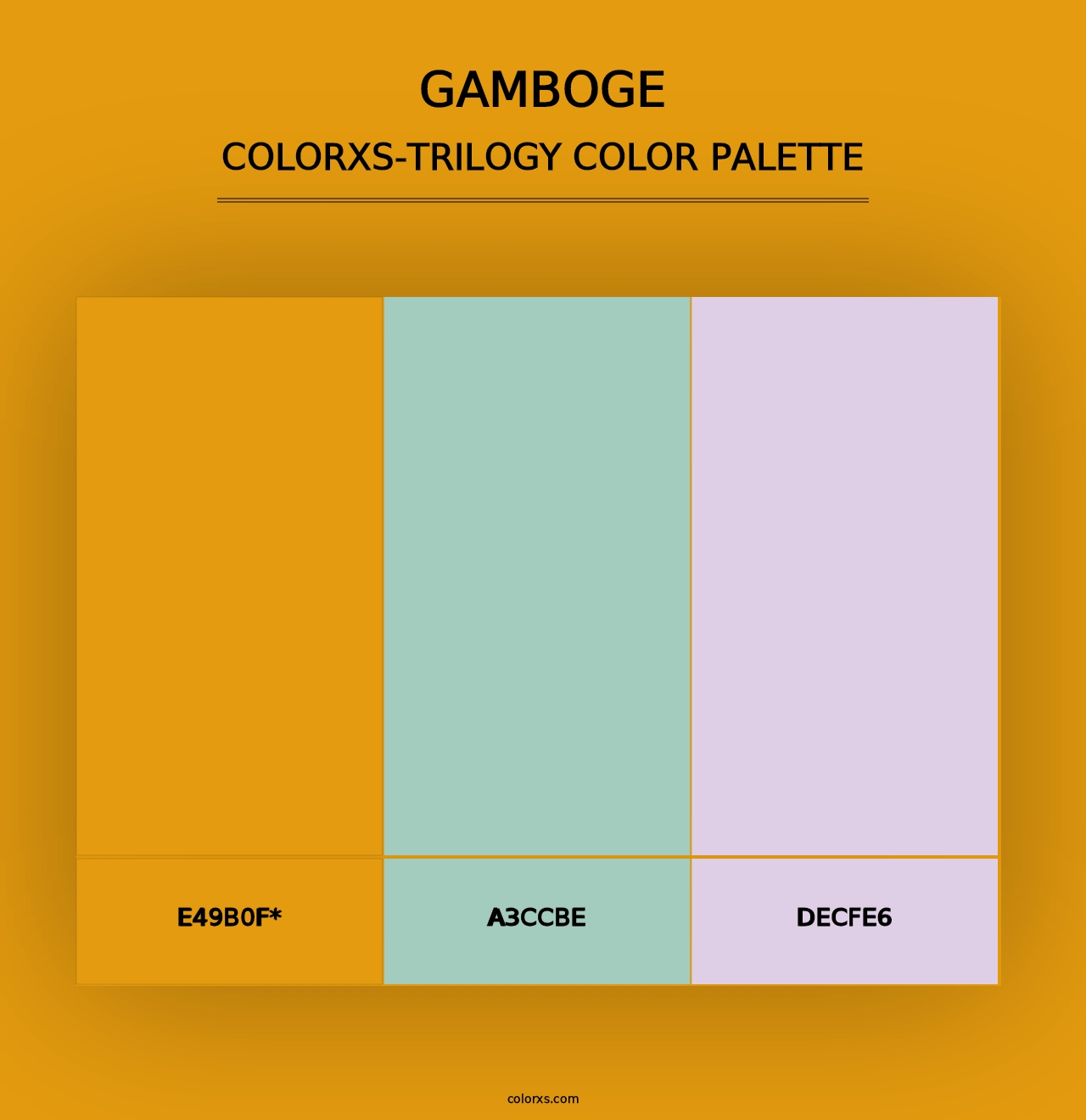 Gamboge - Colorxs Trilogy Palette