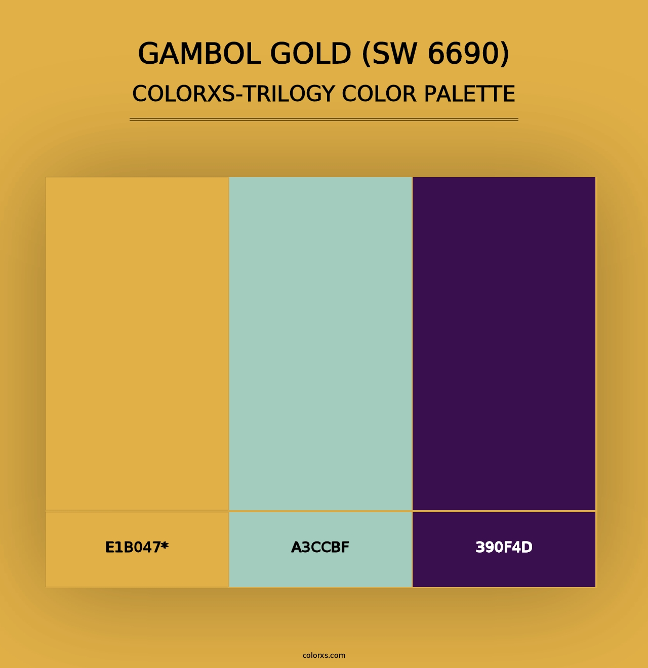 Gambol Gold (SW 6690) - Colorxs Trilogy Palette