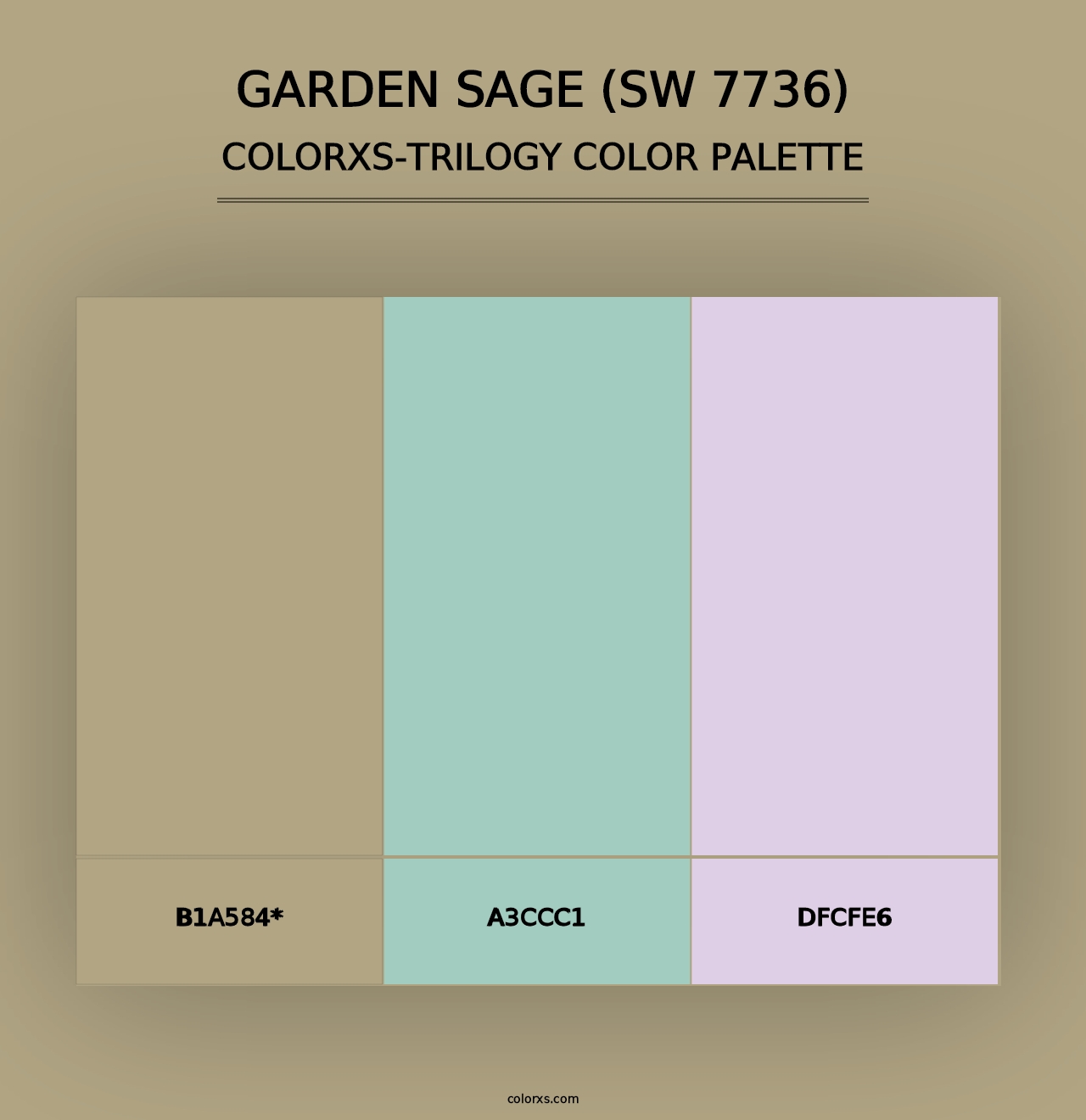 Garden Sage (SW 7736) - Colorxs Trilogy Palette