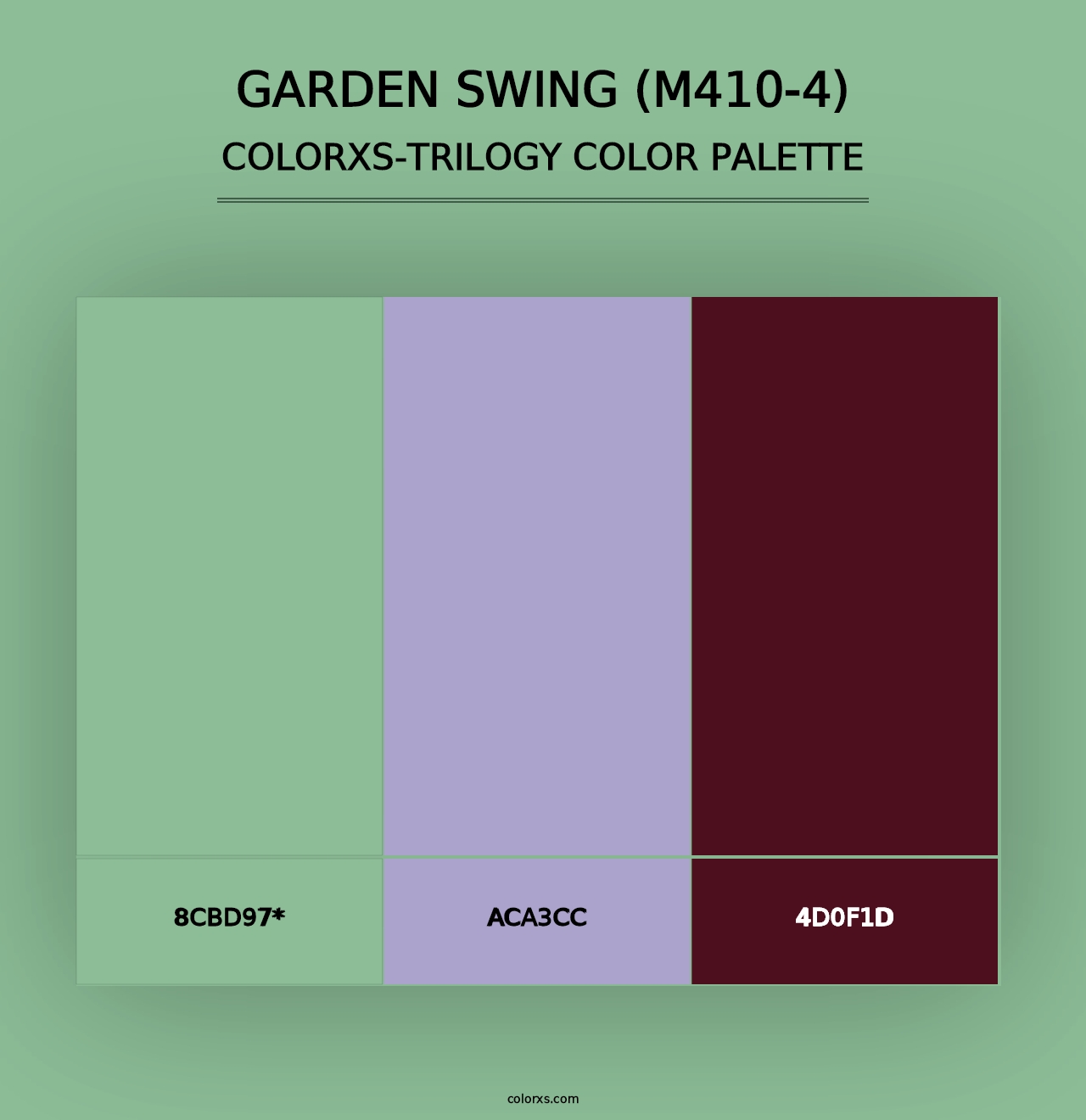 Garden Swing (M410-4) - Colorxs Trilogy Palette