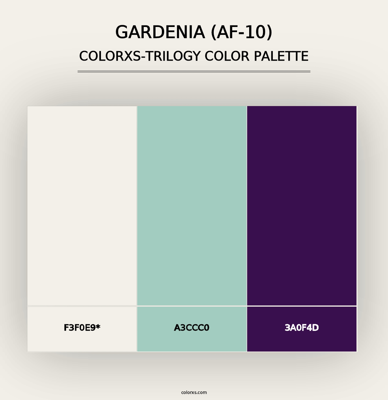 Gardenia (AF-10) - Colorxs Trilogy Palette