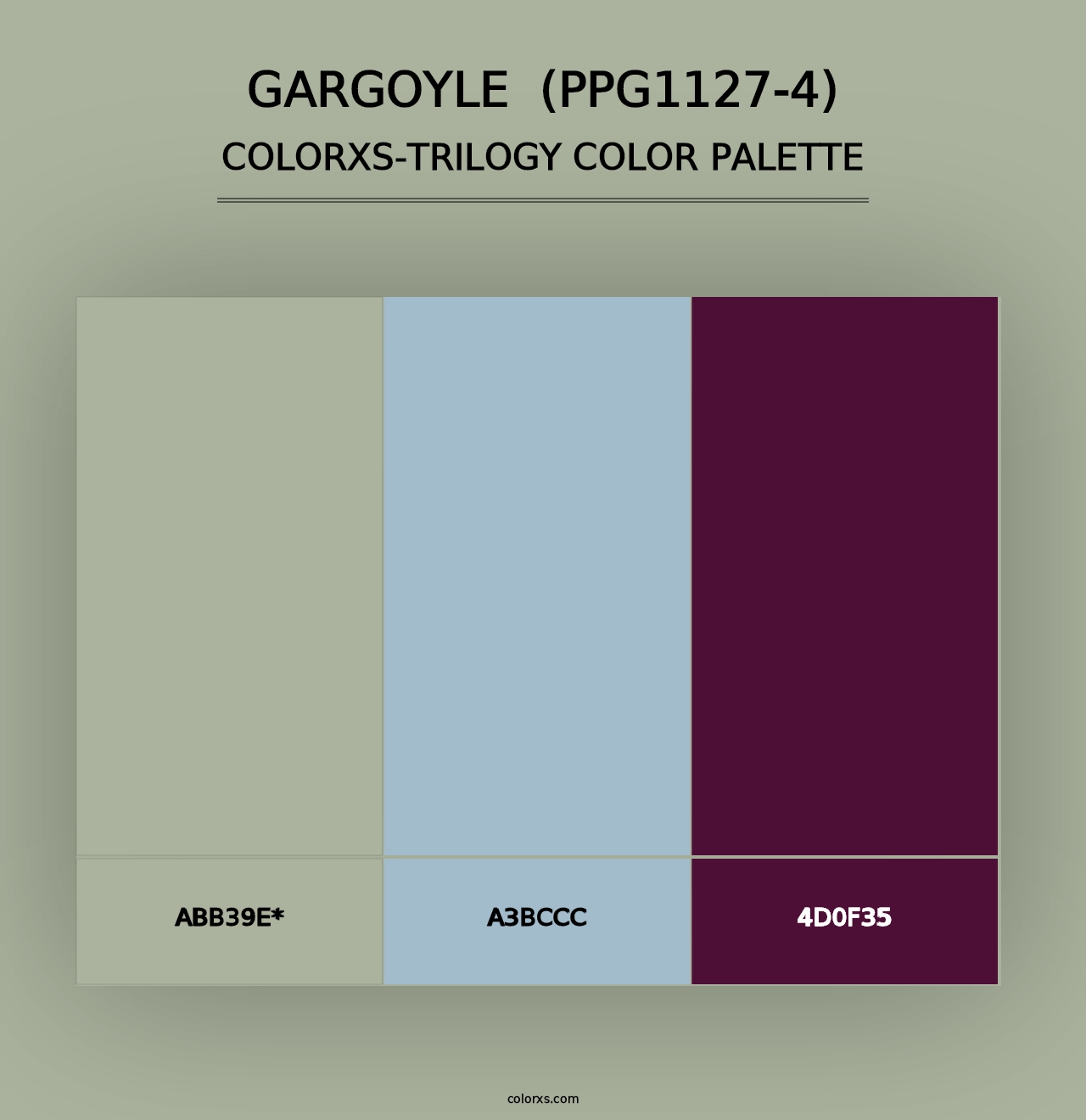 Gargoyle  (PPG1127-4) - Colorxs Trilogy Palette