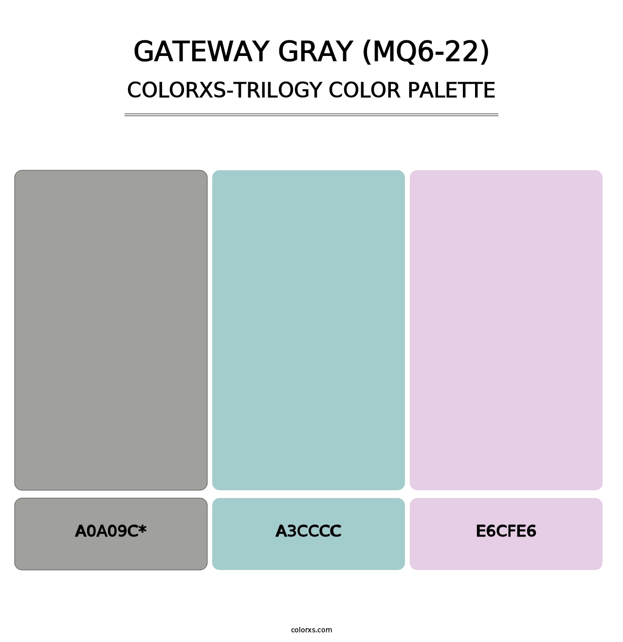 Gateway Gray (MQ6-22) - Colorxs Trilogy Palette