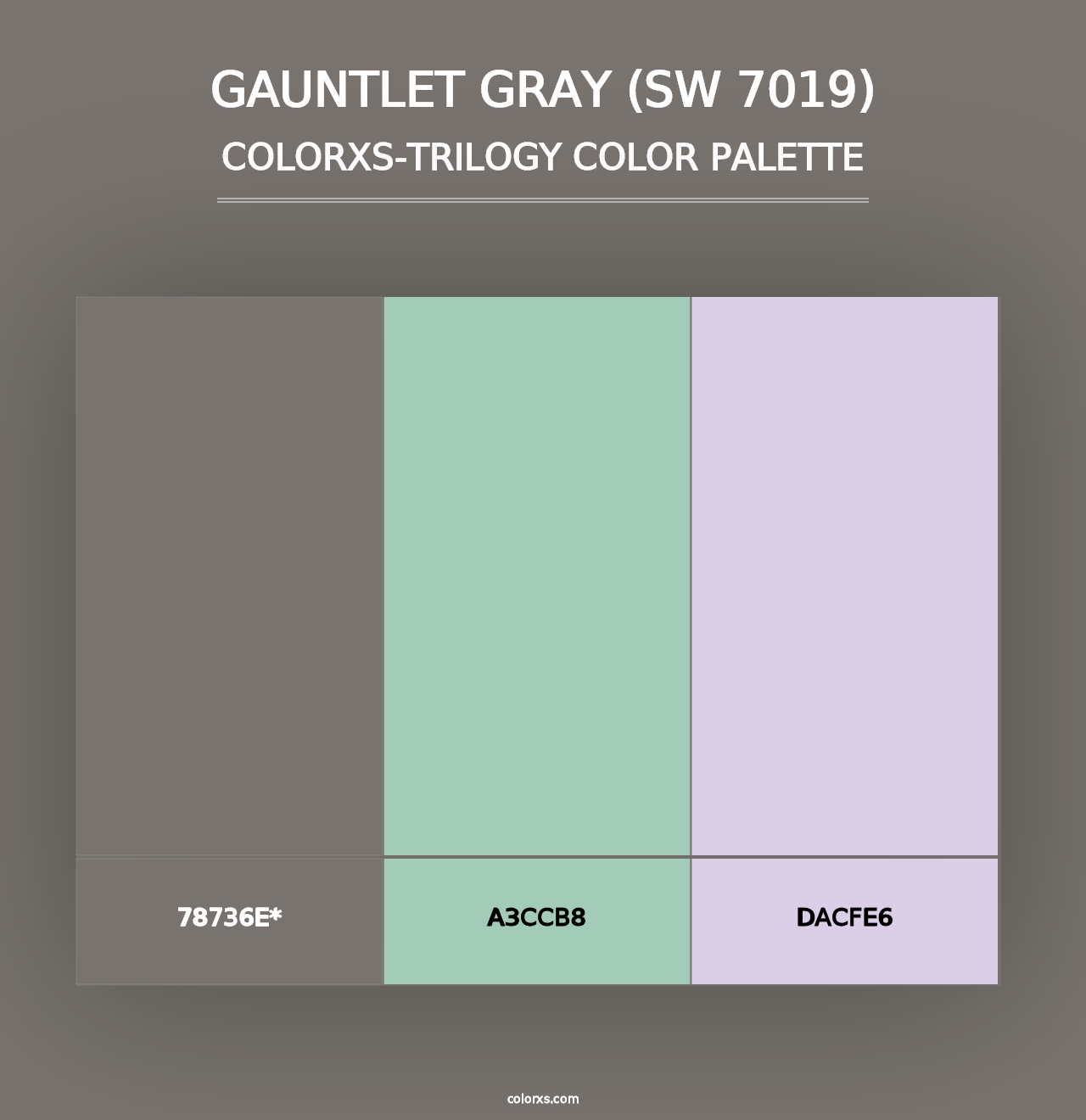 Gauntlet Gray (SW 7019) - Colorxs Trilogy Palette