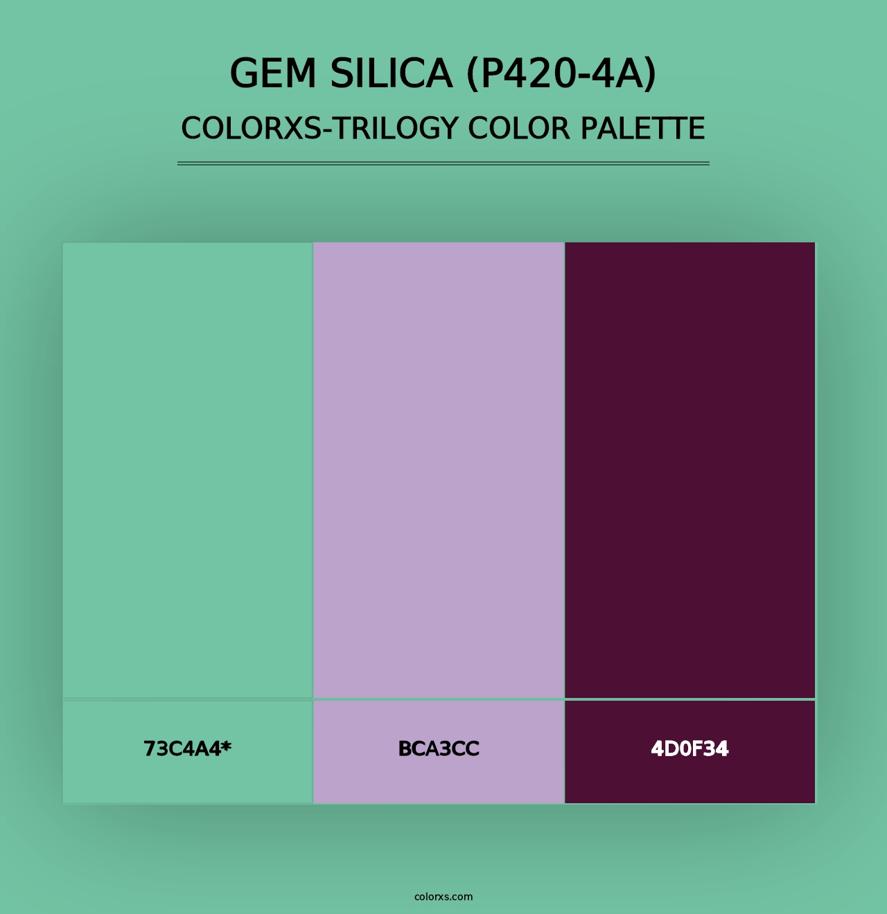 Gem Silica (P420-4A) - Colorxs Trilogy Palette