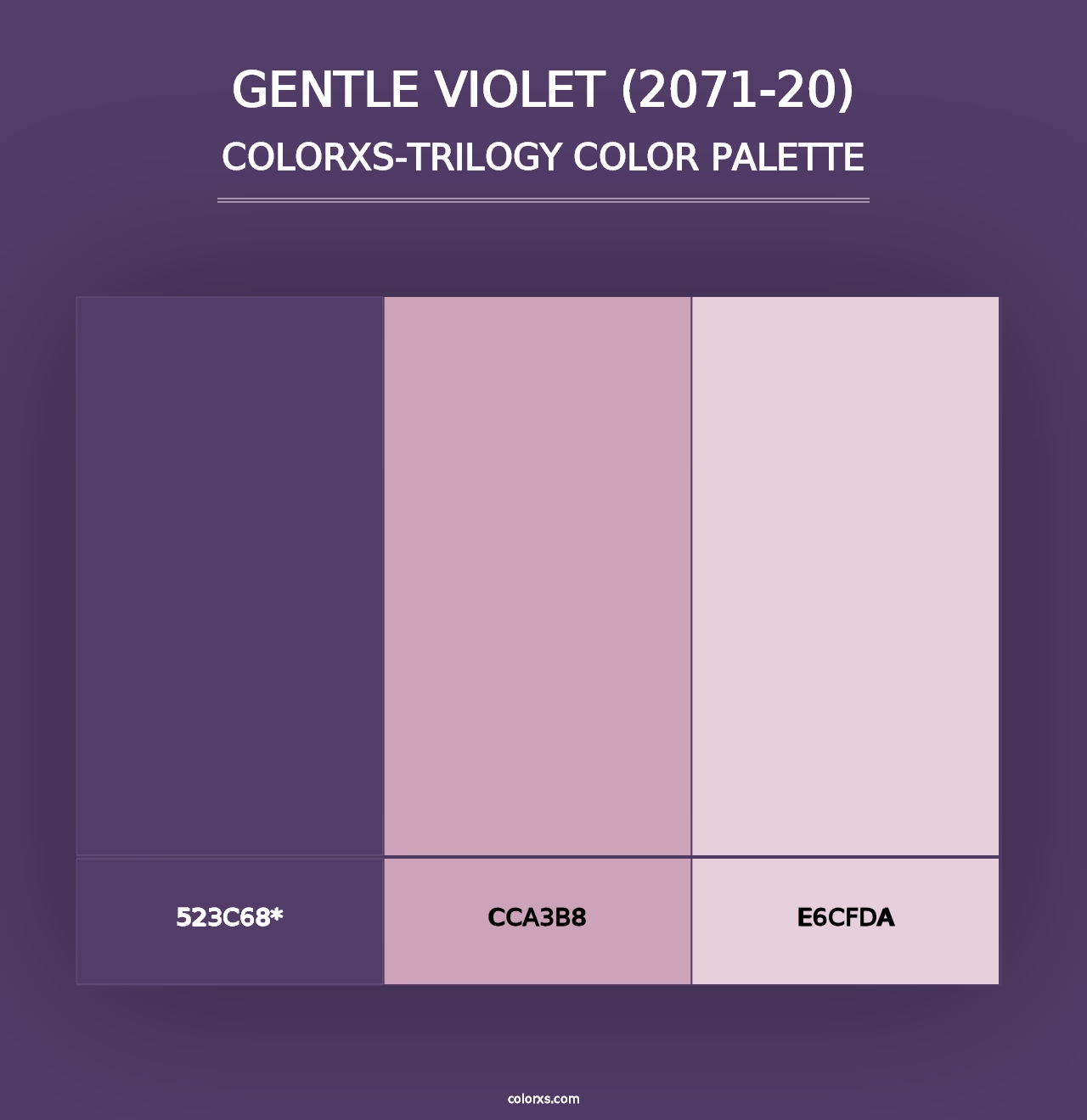 Gentle Violet (2071-20) - Colorxs Trilogy Palette