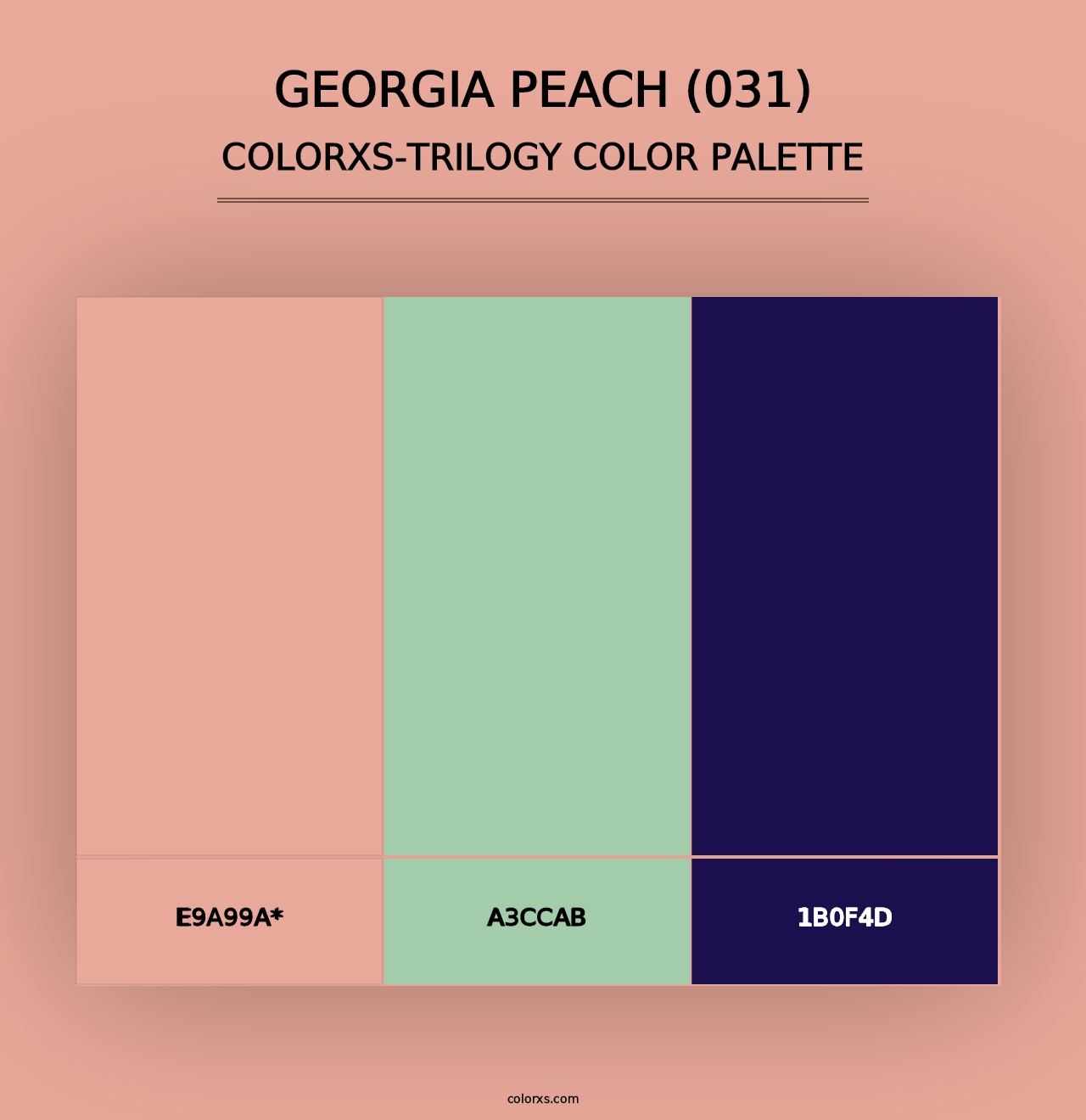 Georgia Peach (031) - Colorxs Trilogy Palette