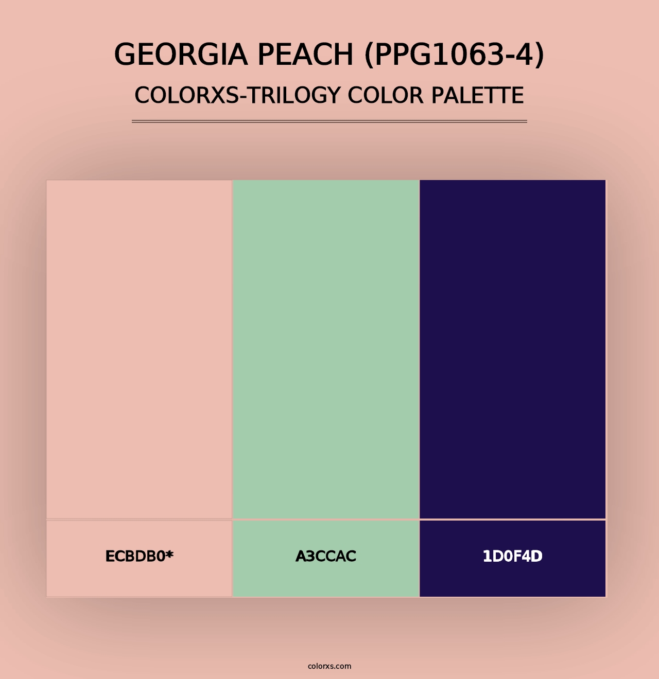 Georgia Peach (PPG1063-4) - Colorxs Trilogy Palette