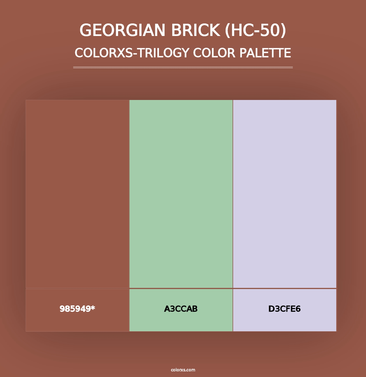 Georgian Brick (HC-50) - Colorxs Trilogy Palette