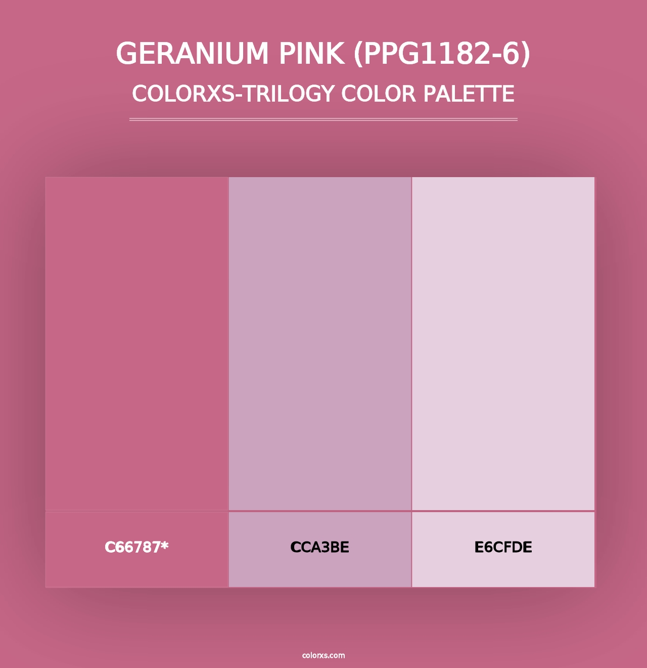 Geranium Pink (PPG1182-6) - Colorxs Trilogy Palette