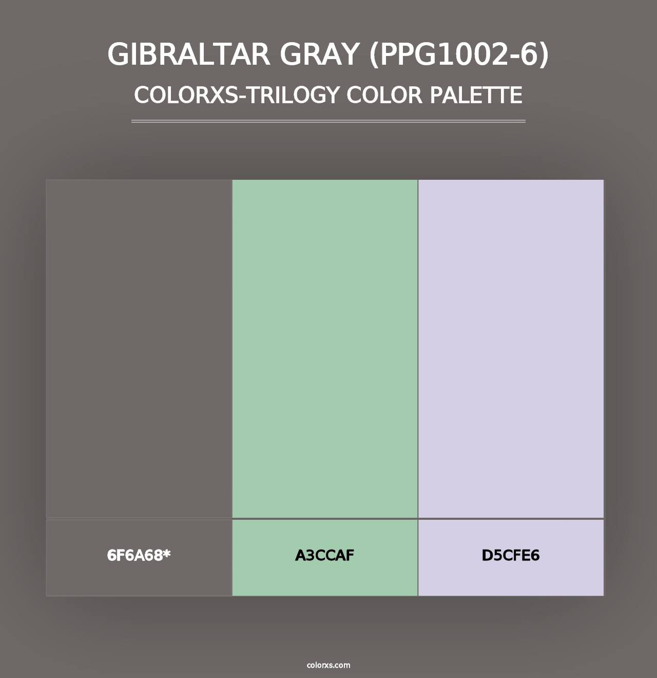 Gibraltar Gray (PPG1002-6) - Colorxs Trilogy Palette