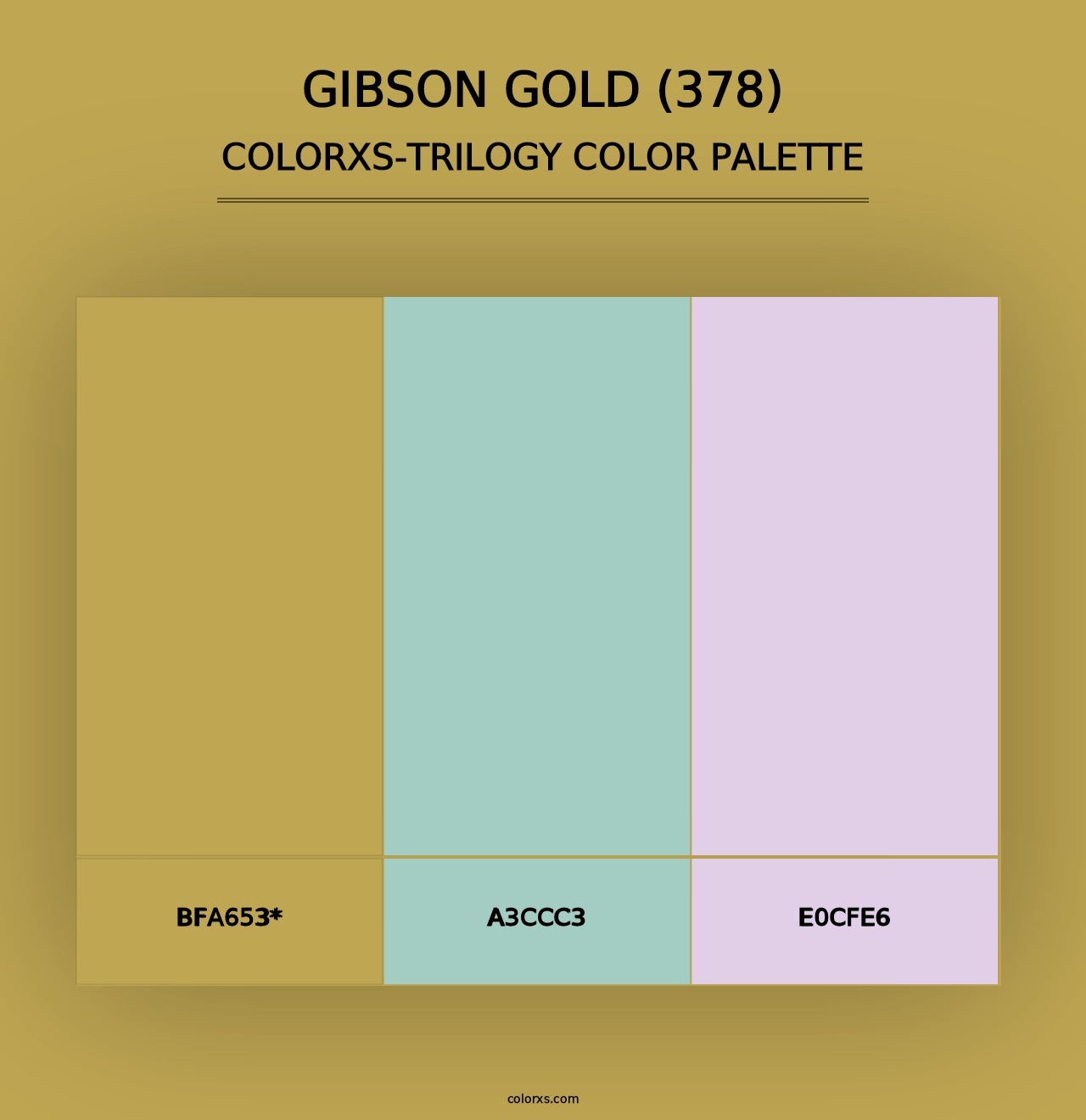 Gibson Gold (378) - Colorxs Trilogy Palette