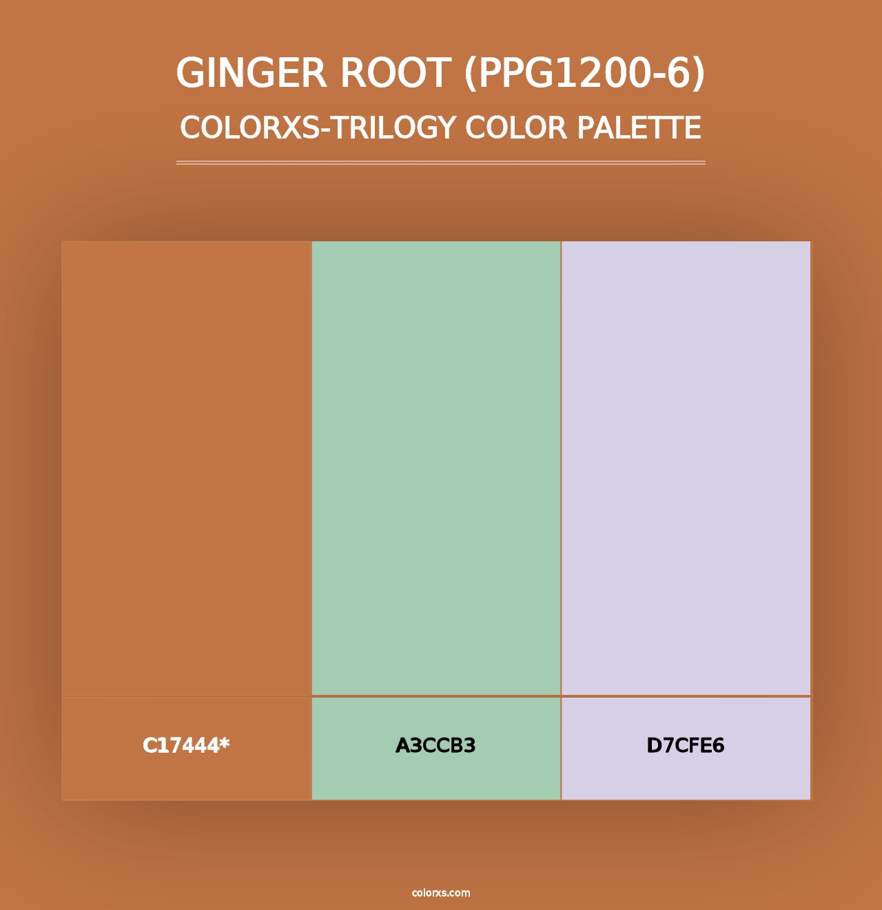 Ginger Root (PPG1200-6) - Colorxs Trilogy Palette