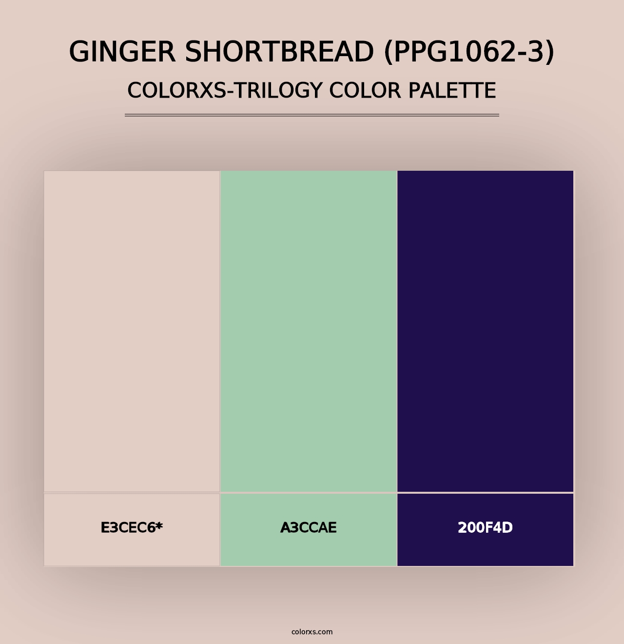 Ginger Shortbread (PPG1062-3) - Colorxs Trilogy Palette