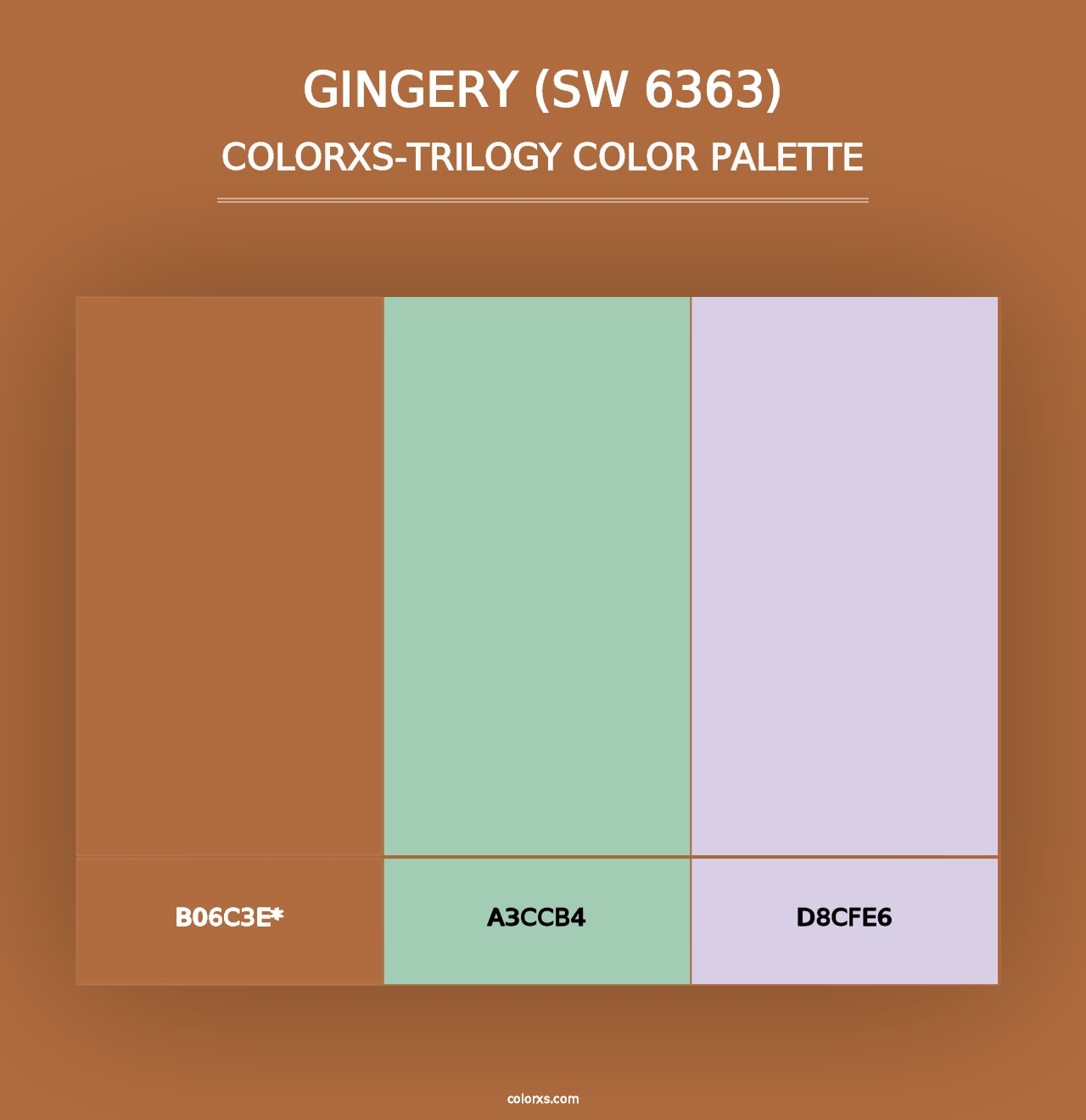 Gingery (SW 6363) - Colorxs Trilogy Palette