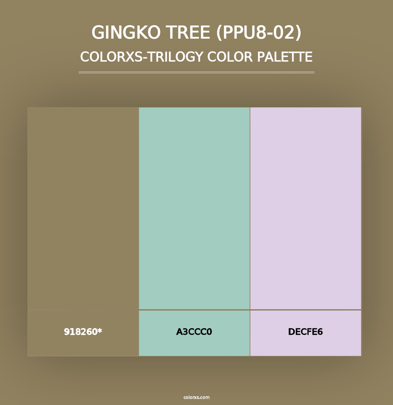 Gingko Tree (PPU8-02) - Colorxs Trilogy Palette