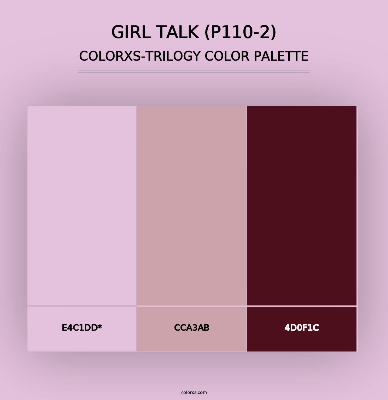 Girl Talk (P110-2) - Colorxs Trilogy Palette