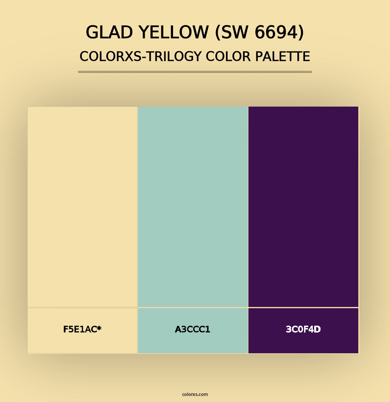 Glad Yellow (SW 6694) - Colorxs Trilogy Palette