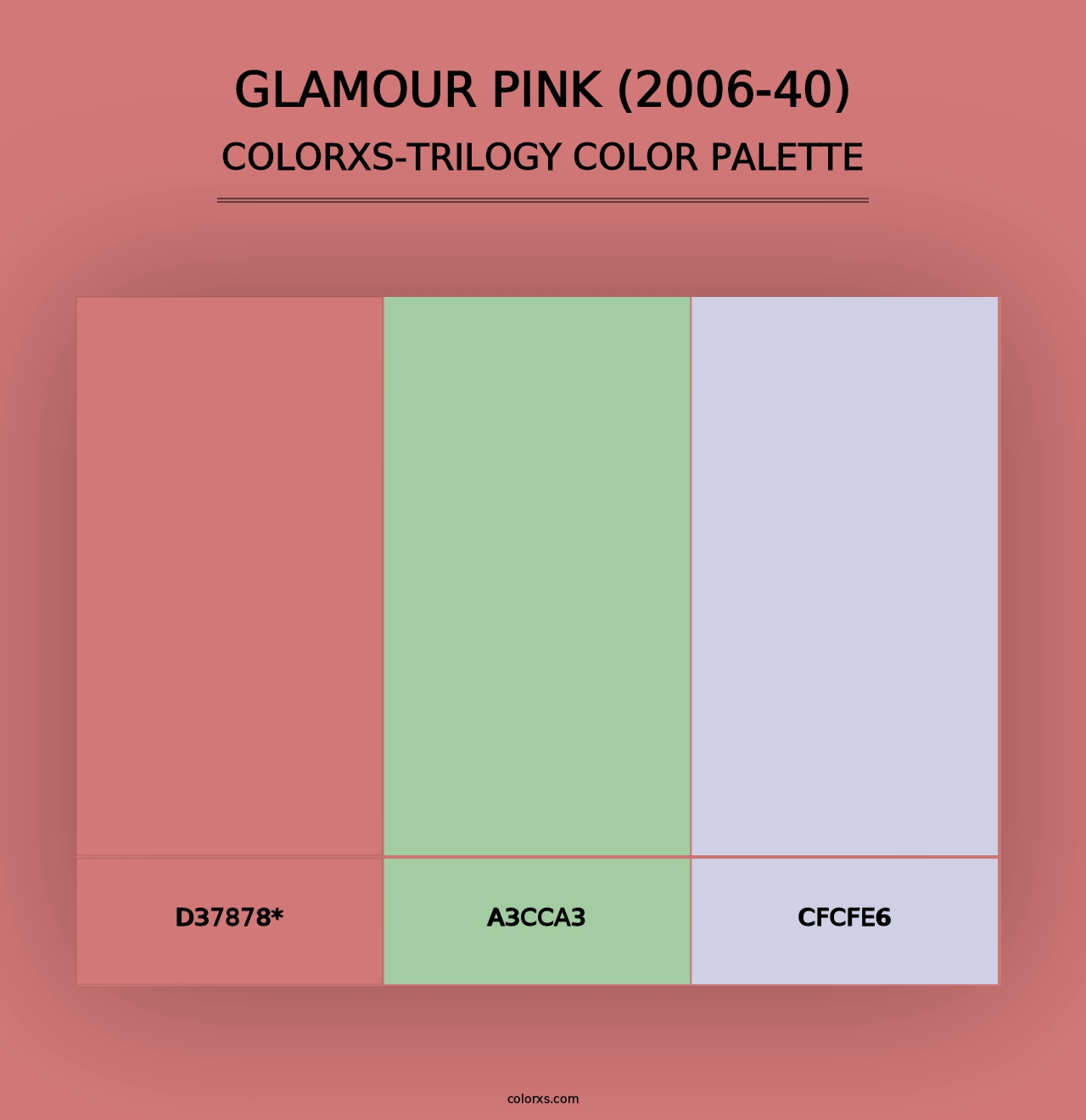 Glamour Pink (2006-40) - Colorxs Trilogy Palette