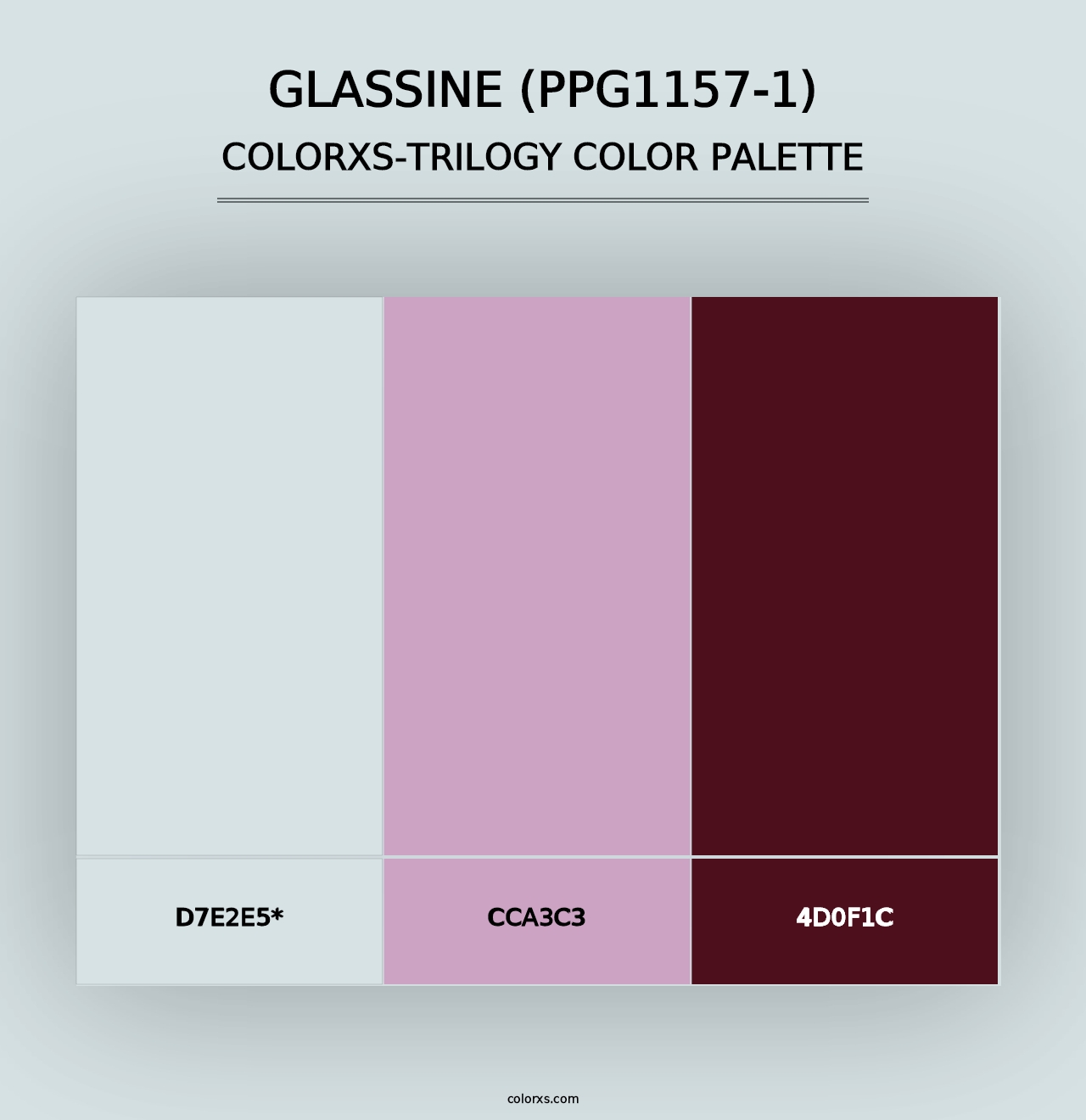 Glassine (PPG1157-1) - Colorxs Trilogy Palette