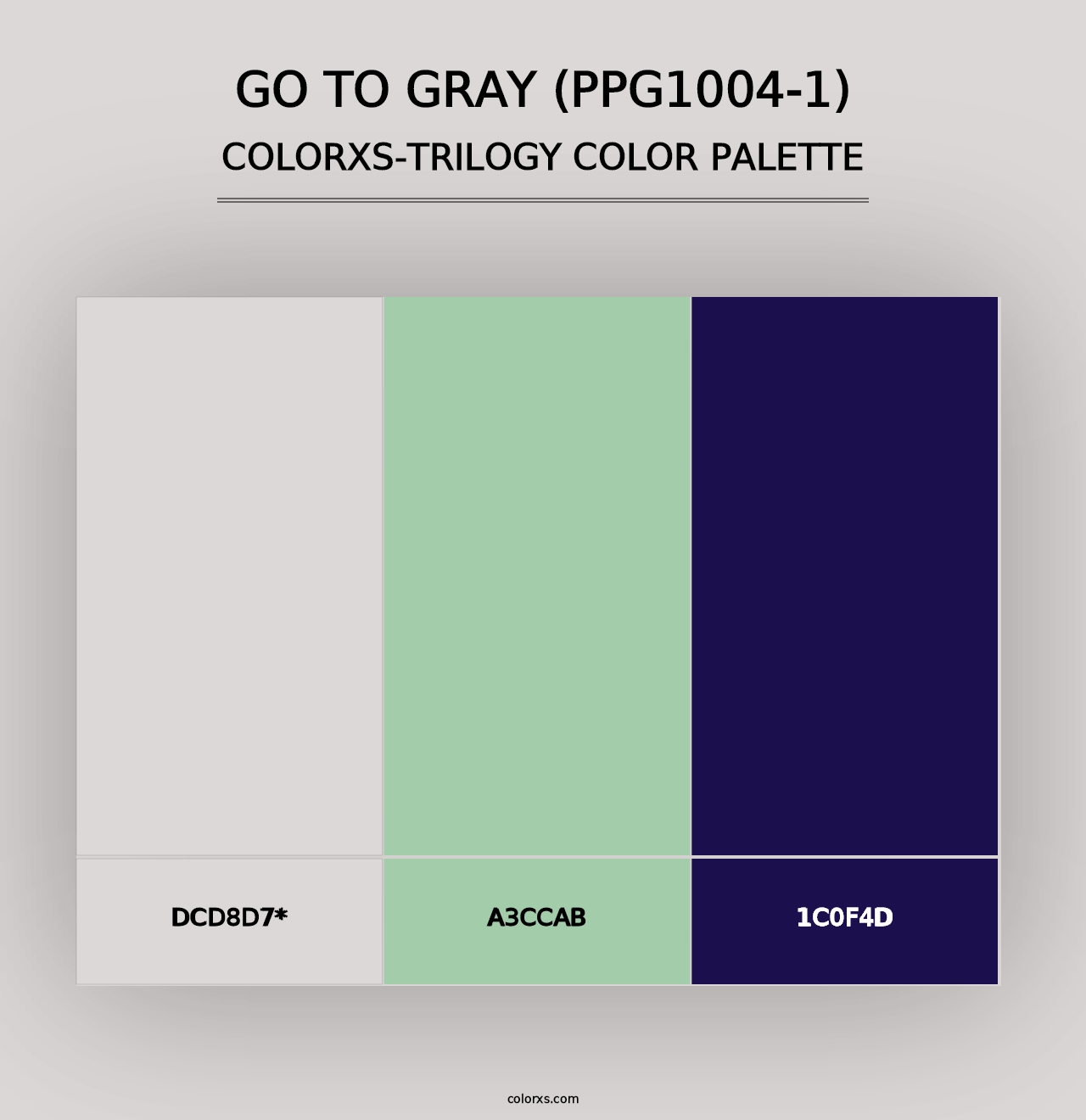 Go To Gray (PPG1004-1) - Colorxs Trilogy Palette