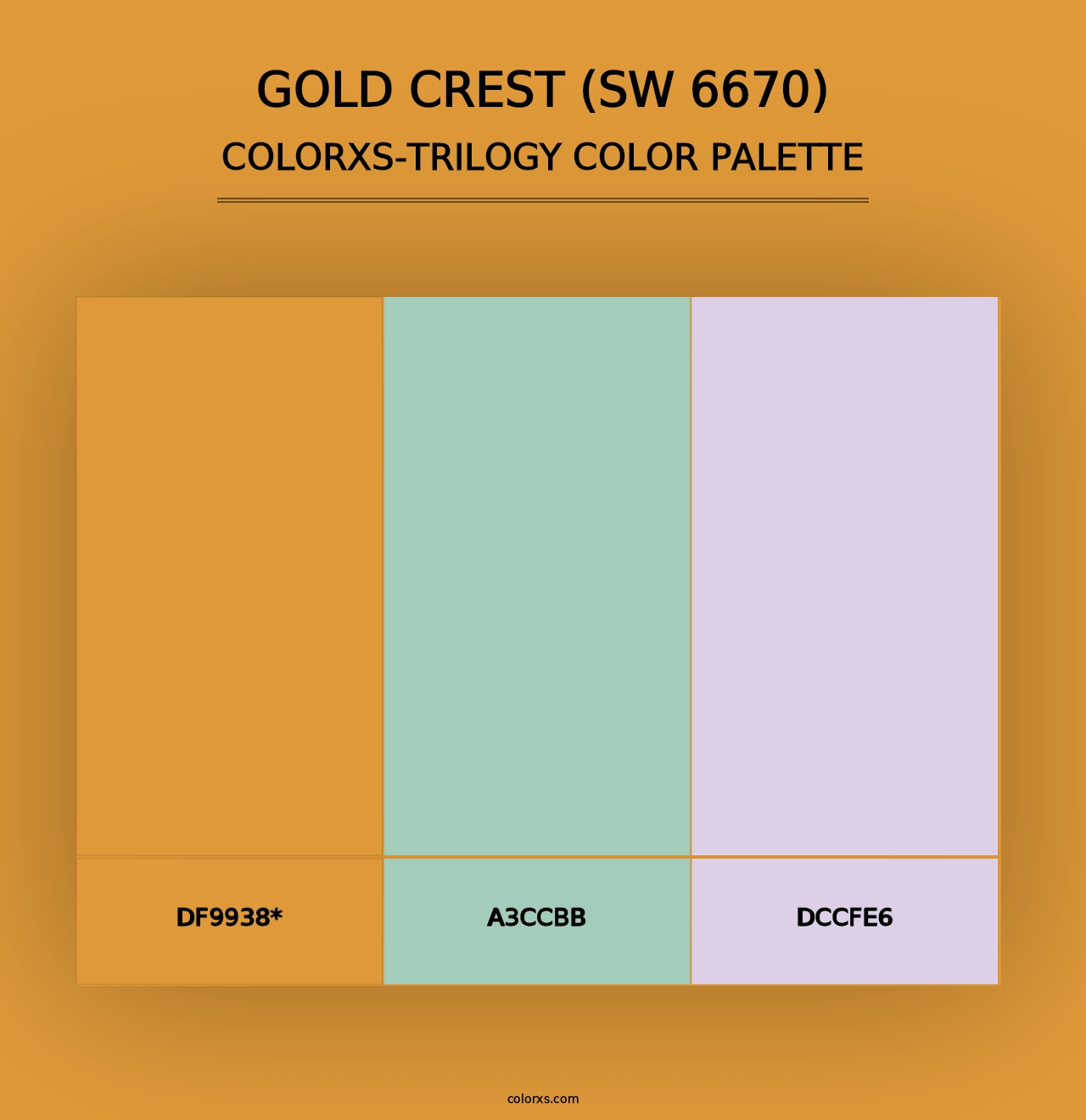 Gold Crest (SW 6670) - Colorxs Trilogy Palette