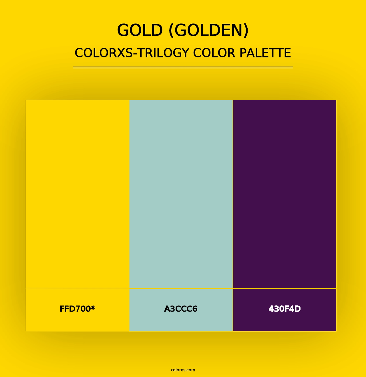 Gold (Golden) - Colorxs Trilogy Palette