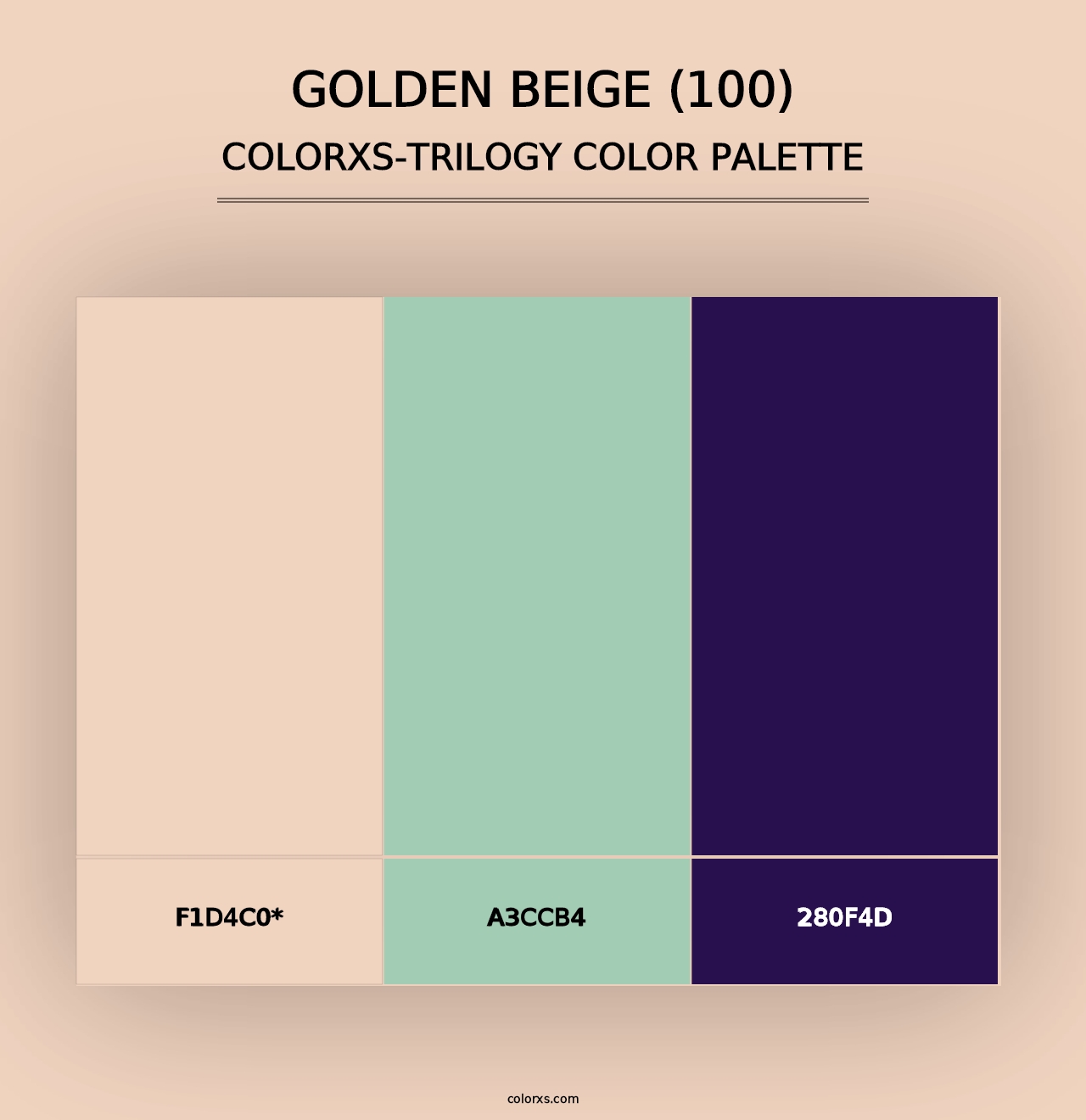 Golden Beige (100) - Colorxs Trilogy Palette