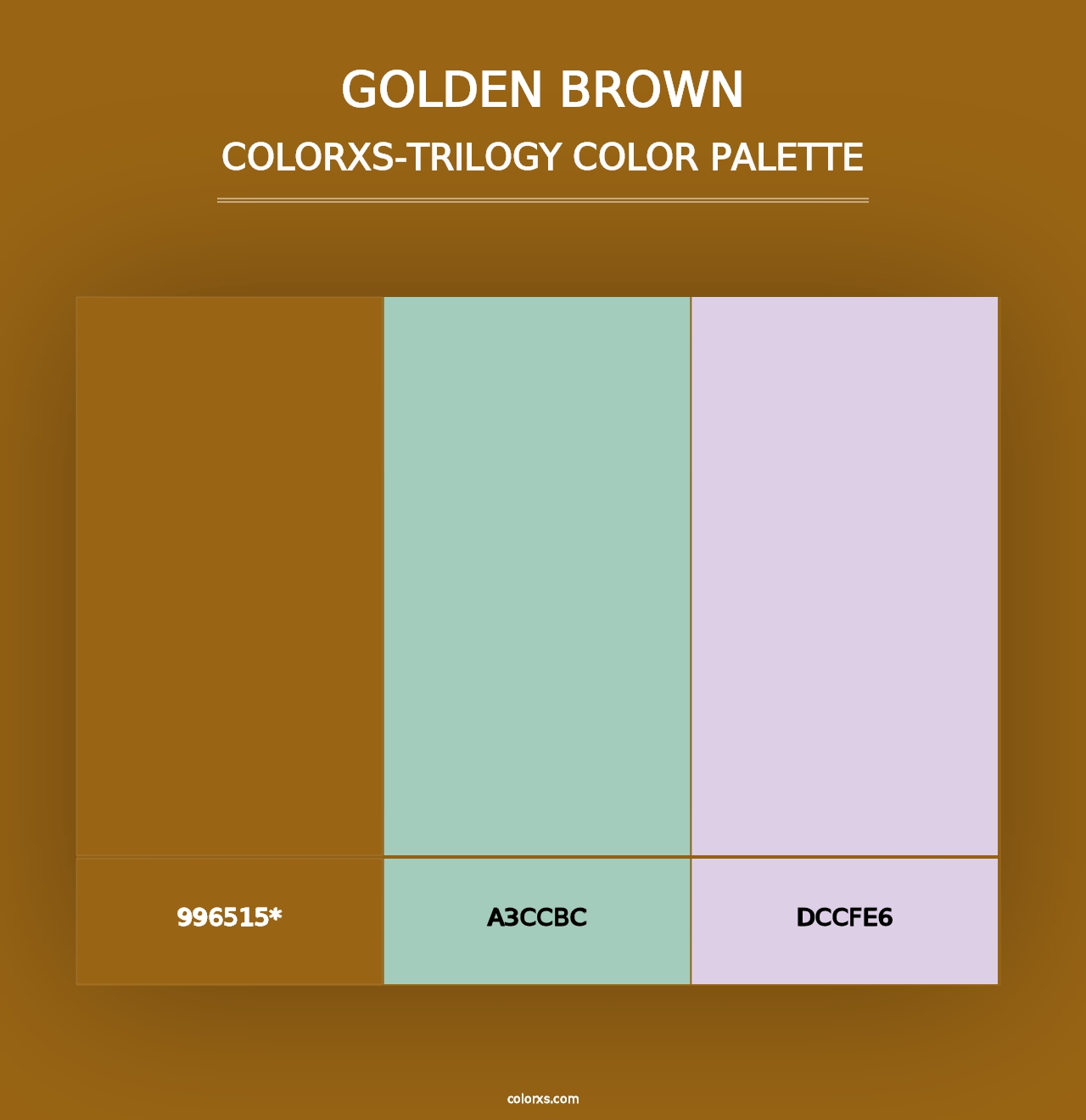 Golden brown - Colorxs Trilogy Palette