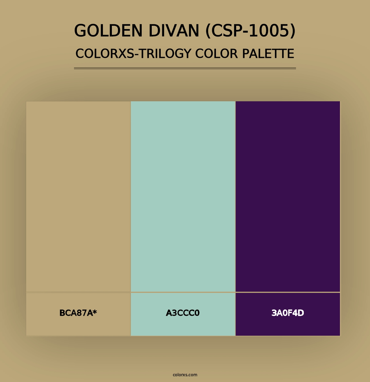 Golden Divan (CSP-1005) - Colorxs Trilogy Palette