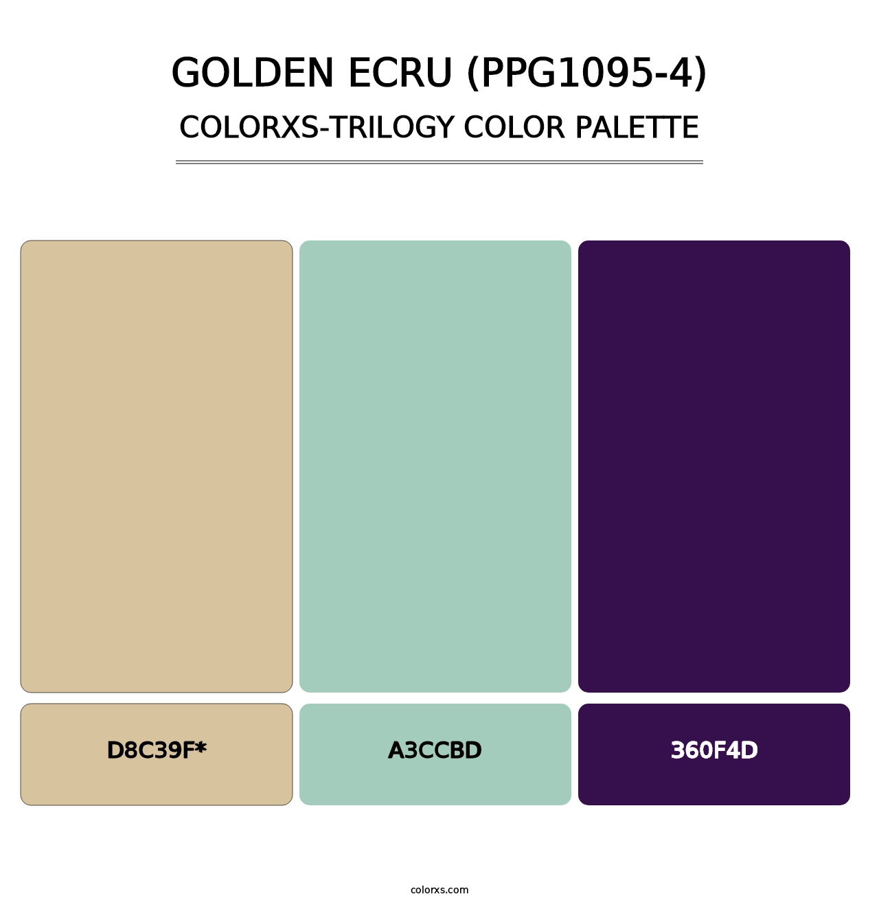 Golden Ecru (PPG1095-4) - Colorxs Trilogy Palette