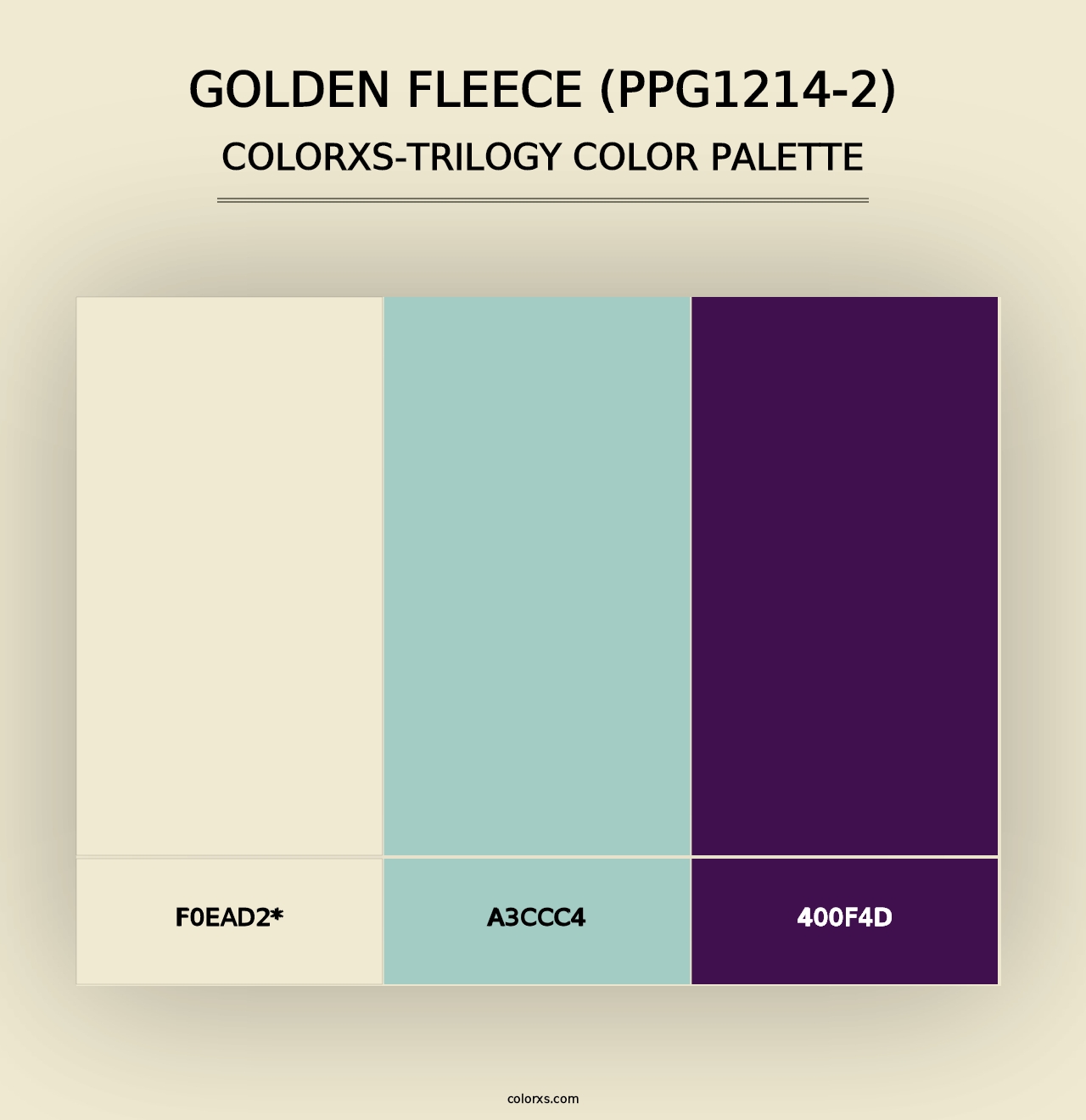 Golden Fleece (PPG1214-2) - Colorxs Trilogy Palette