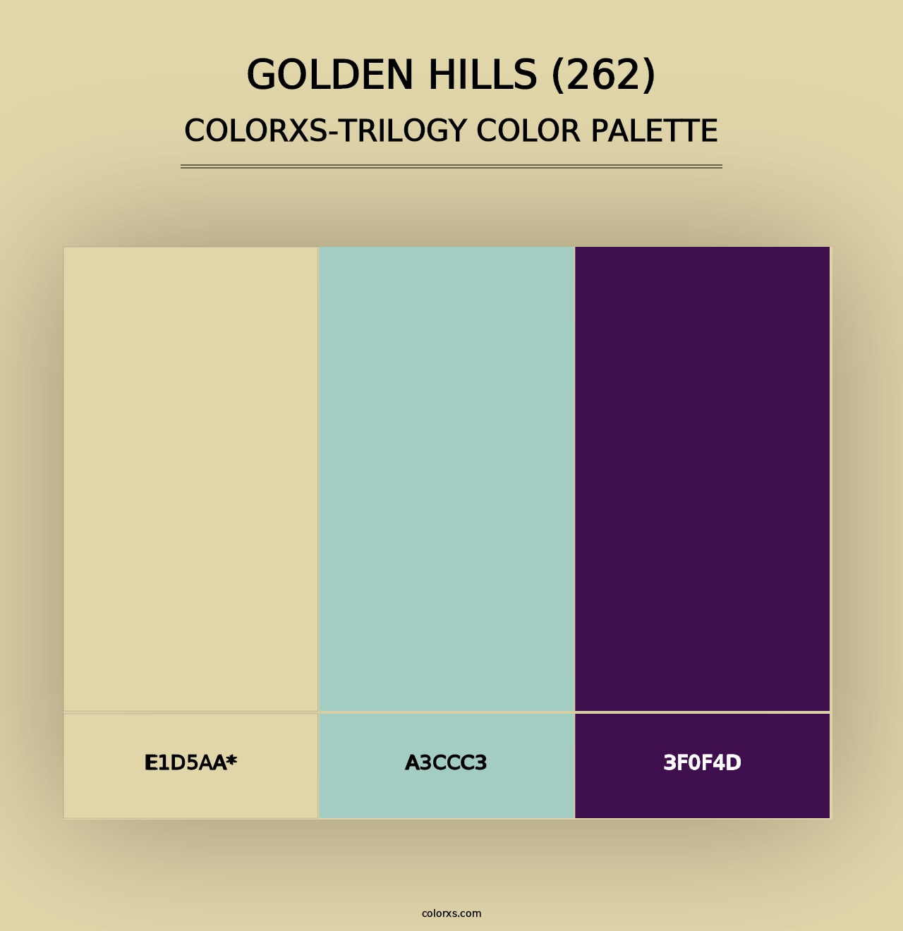 Golden Hills (262) - Colorxs Trilogy Palette