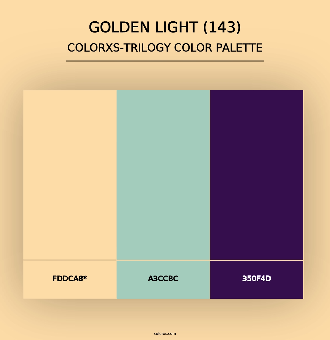 Golden Light (143) - Colorxs Trilogy Palette