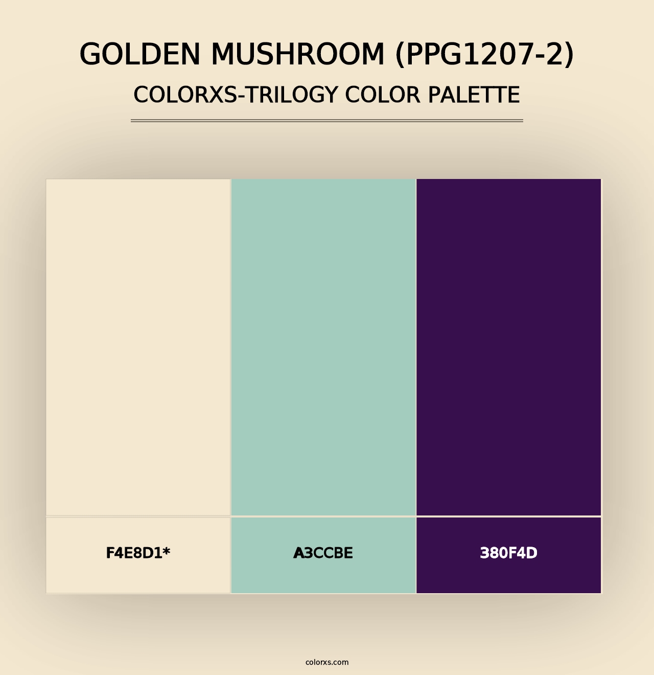 Golden Mushroom (PPG1207-2) - Colorxs Trilogy Palette