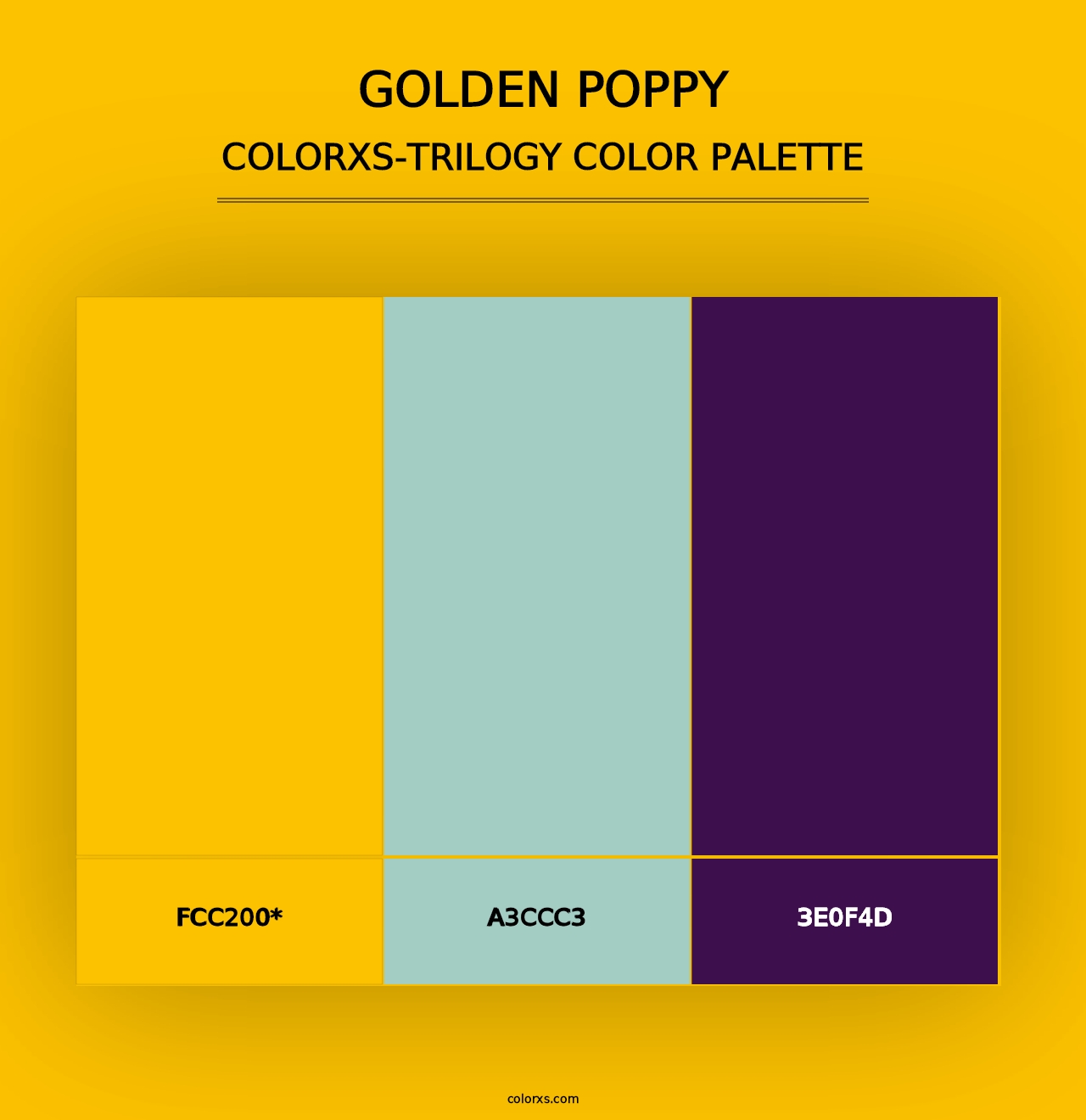 Golden Poppy - Colorxs Trilogy Palette