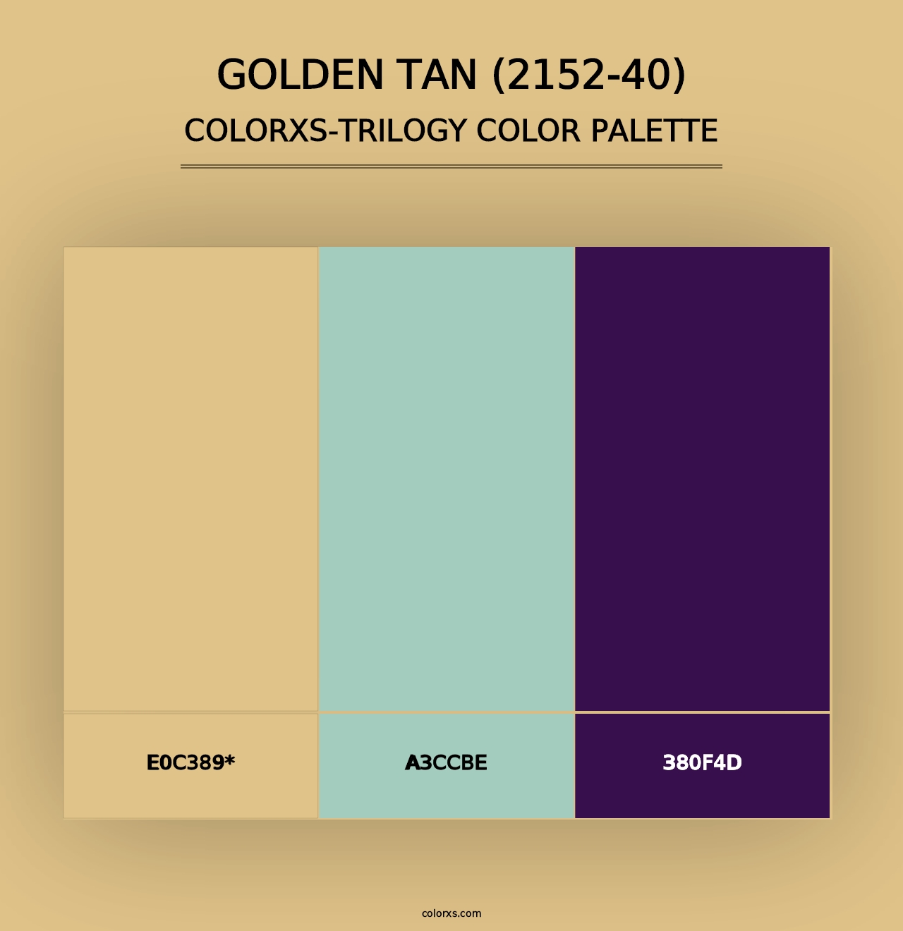 Golden Tan (2152-40) - Colorxs Trilogy Palette