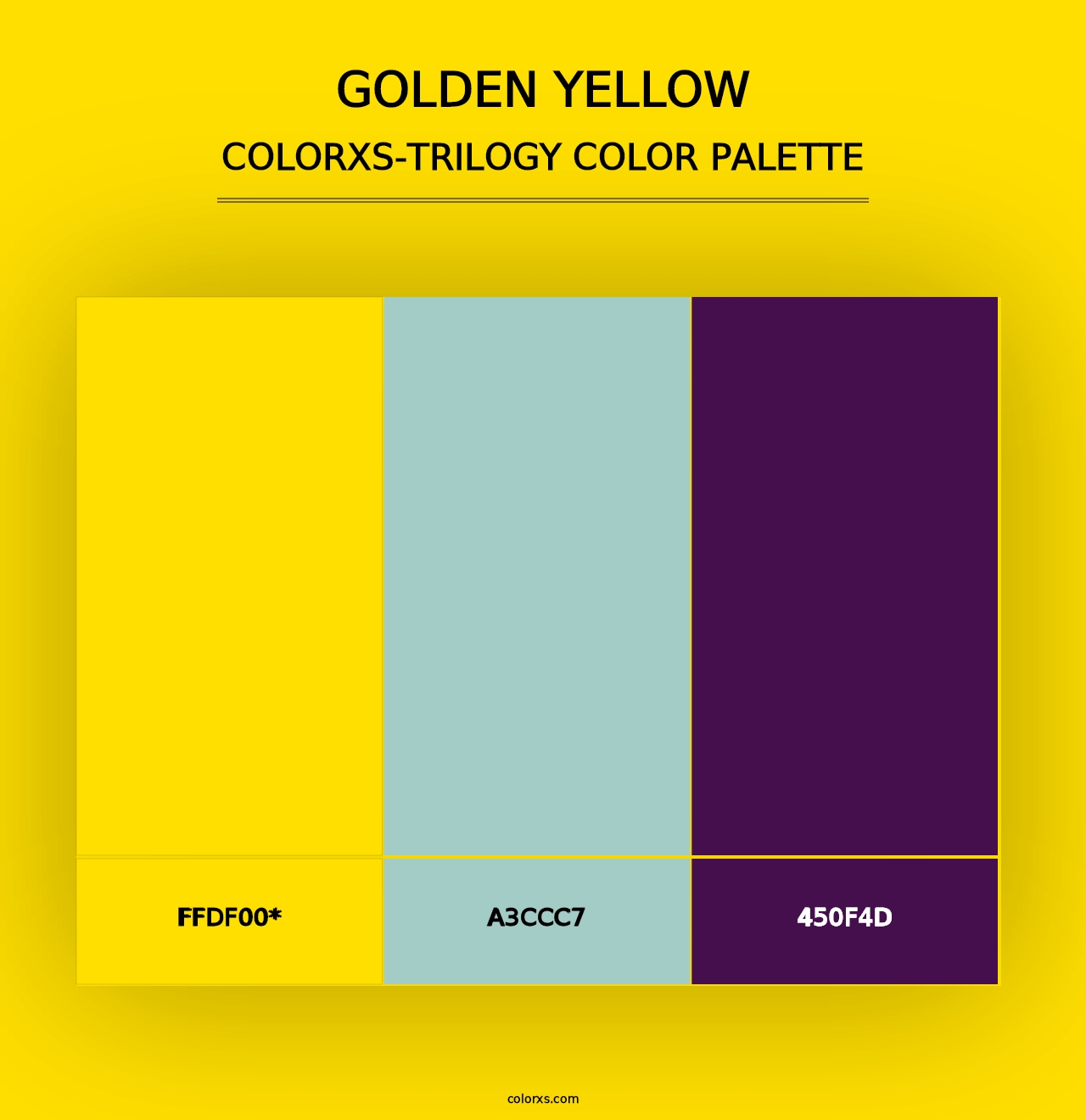 Golden Yellow - Colorxs Trilogy Palette