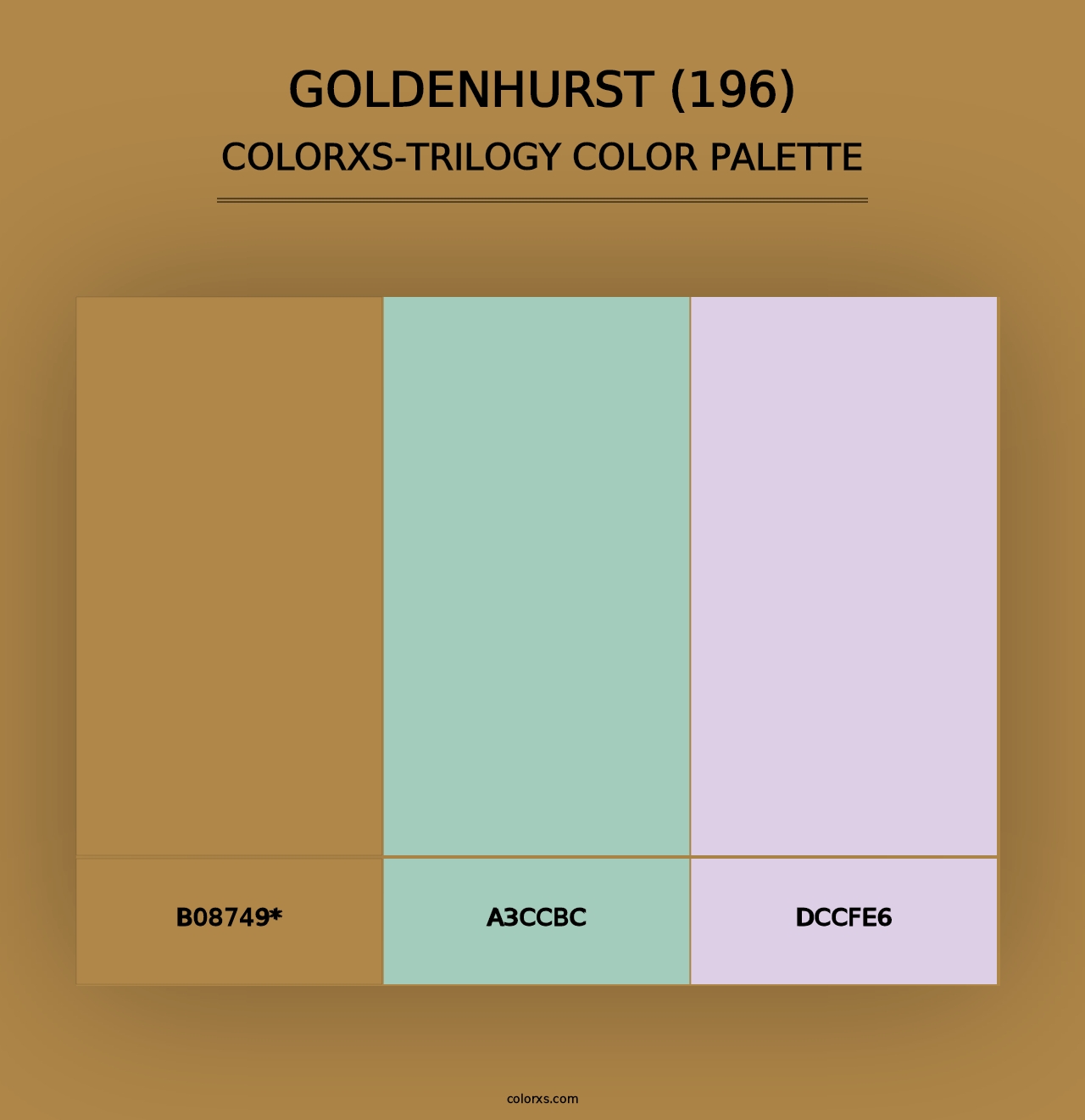 Goldenhurst (196) - Colorxs Trilogy Palette