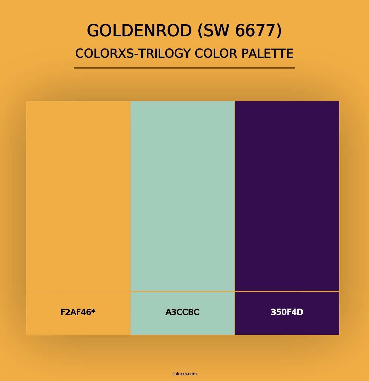 Goldenrod (SW 6677) - Colorxs Trilogy Palette