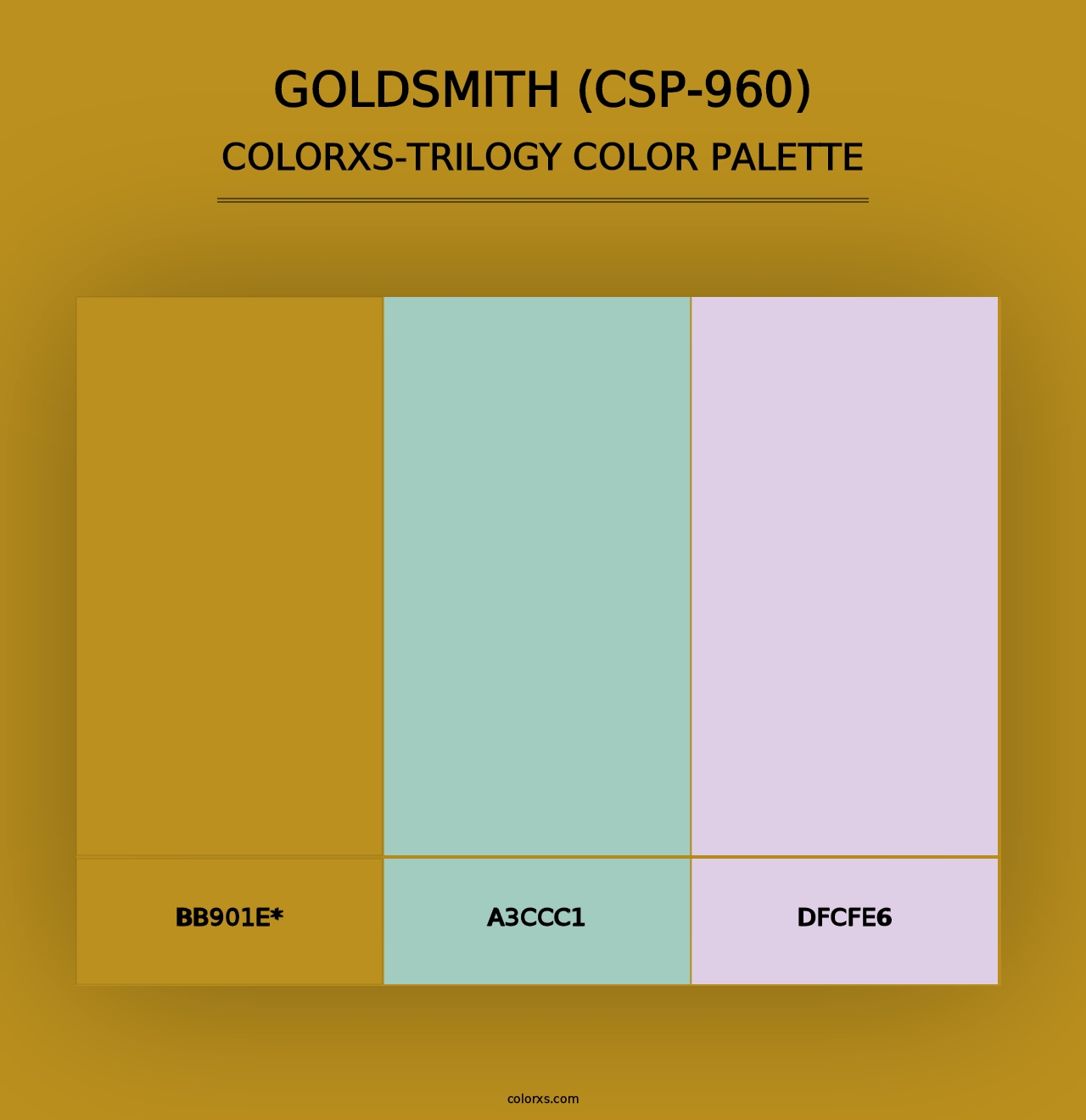 Goldsmith (CSP-960) - Colorxs Trilogy Palette