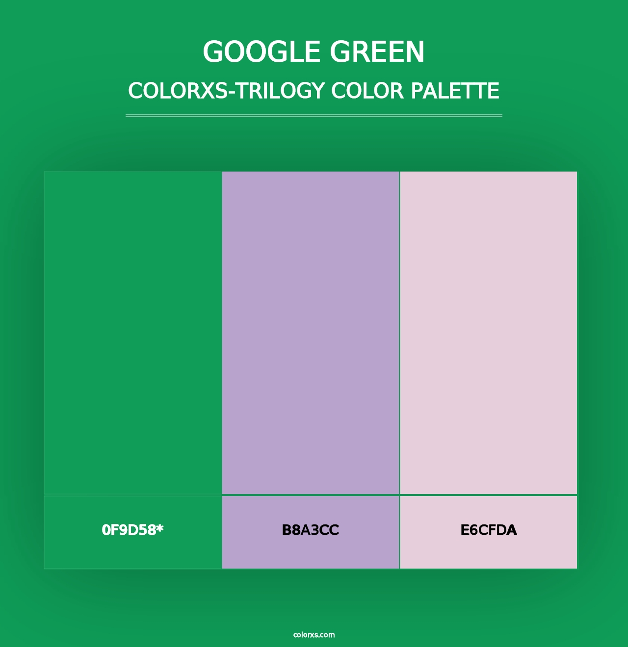 Google Green - Colorxs Trilogy Palette