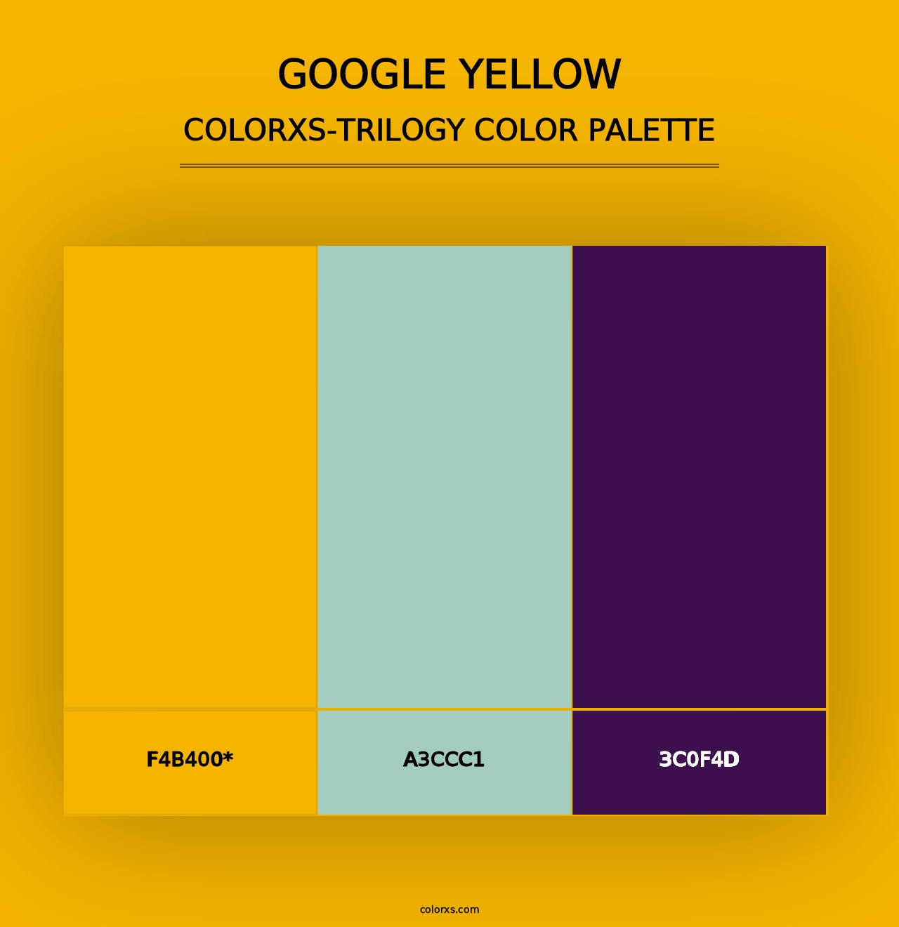 Google Yellow - Colorxs Trilogy Palette