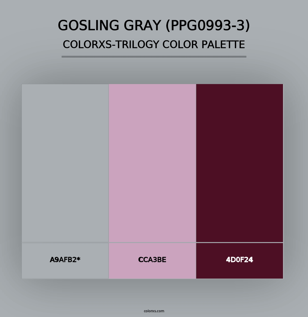 Gosling Gray (PPG0993-3) - Colorxs Trilogy Palette